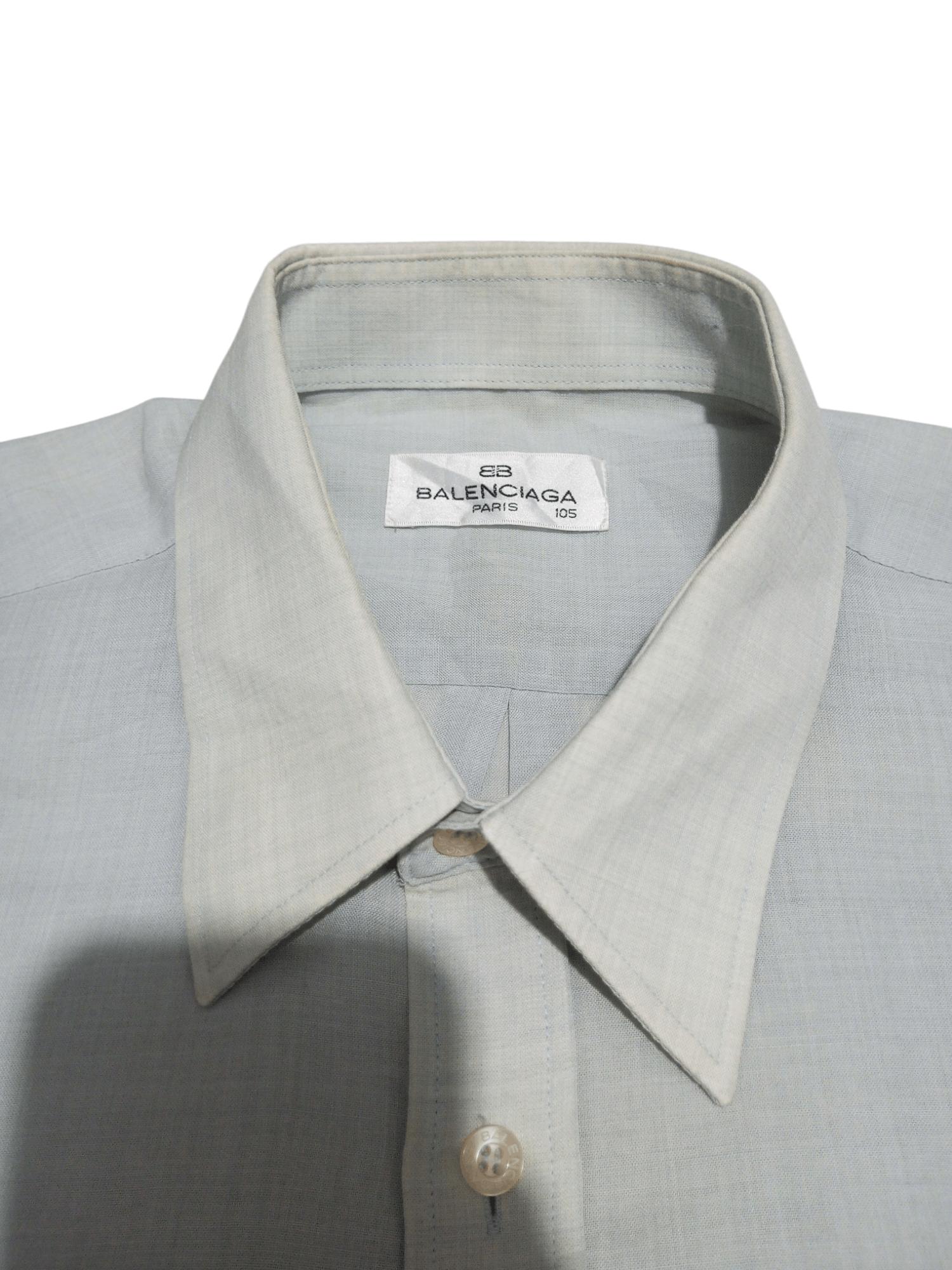Balenciaga × Vintage Vintage Balenciaga BB mesh button up shirt Size US L / EU 52-54 / 3 - 3 Thumbnail