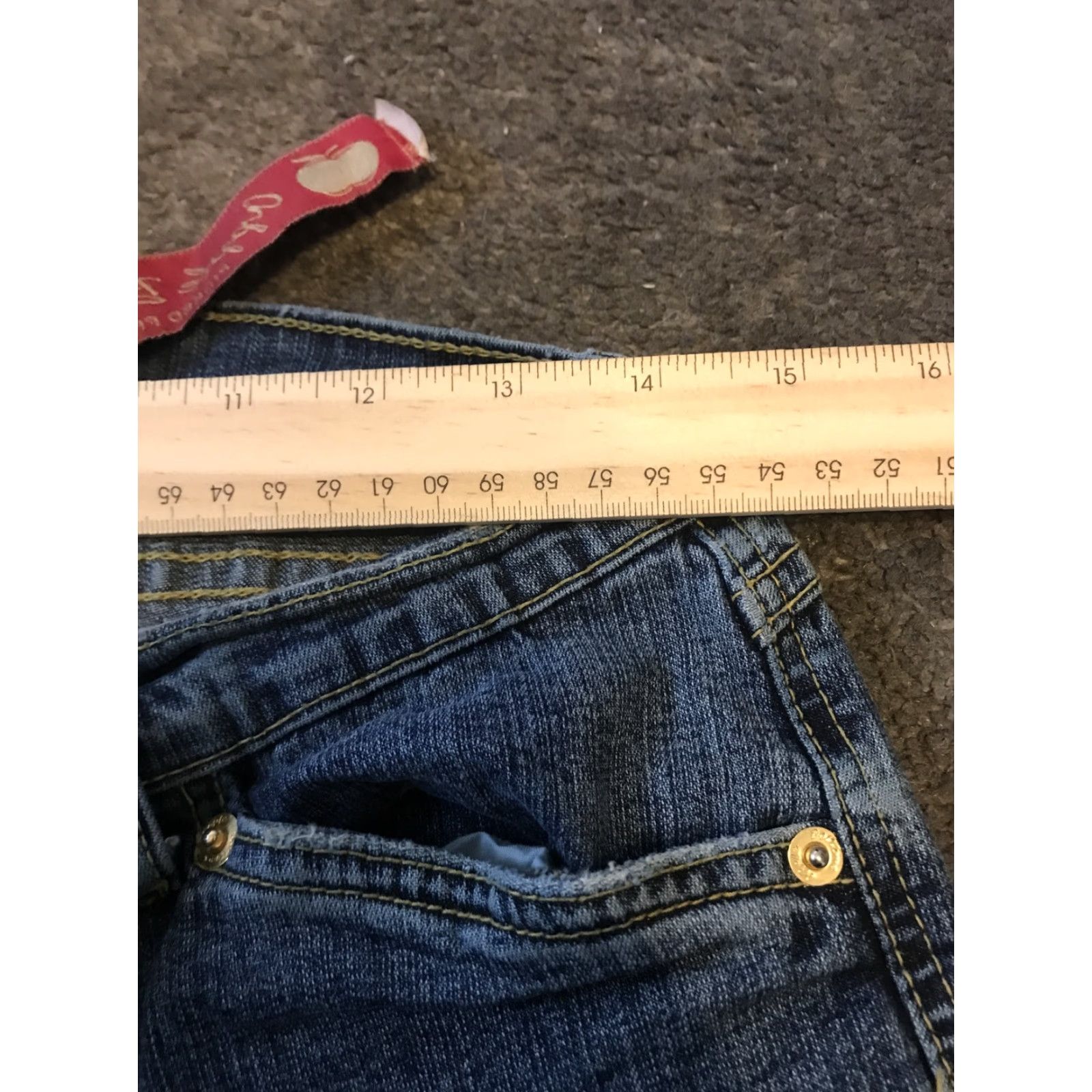 Vintage VINTAGE Apple Bottoms Jeans Cropped Denim Low Rise Embroidered Logo Rhinestone Blue 9/10 Juniors Teens Boxed Womens Mens Size 30" / US 8 / IT 44 - 7 Thumbnail