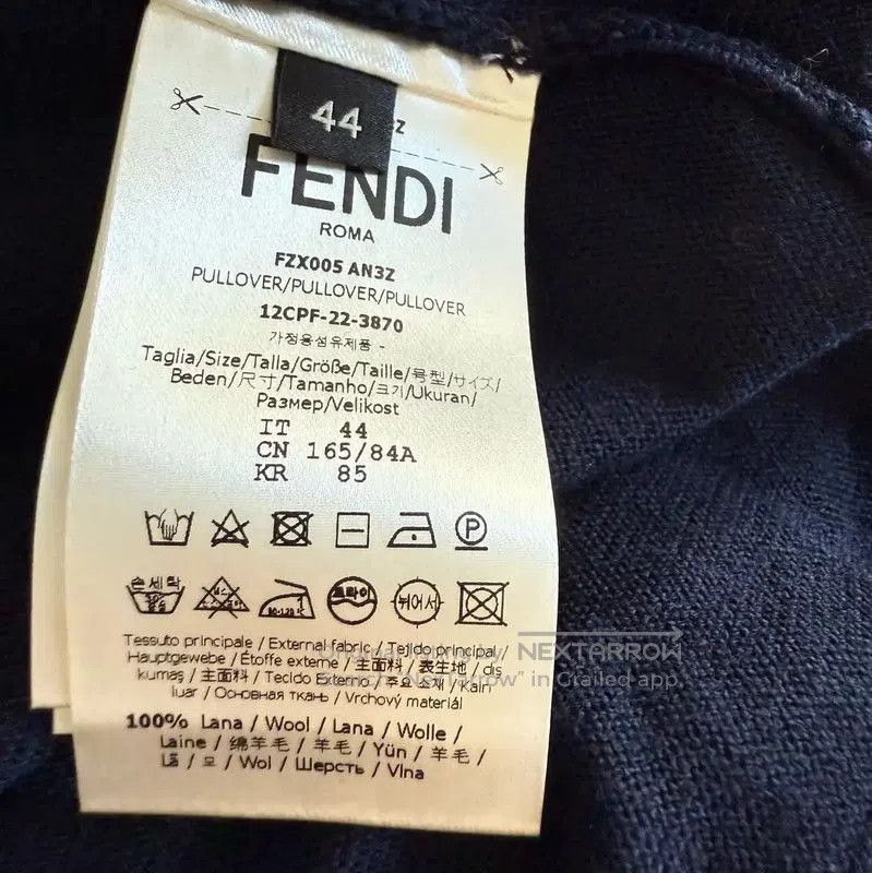 Fendi Fendi Wool Knit Pullover for Men . Size US XS / EU 42 / 0 - 5 Thumbnail