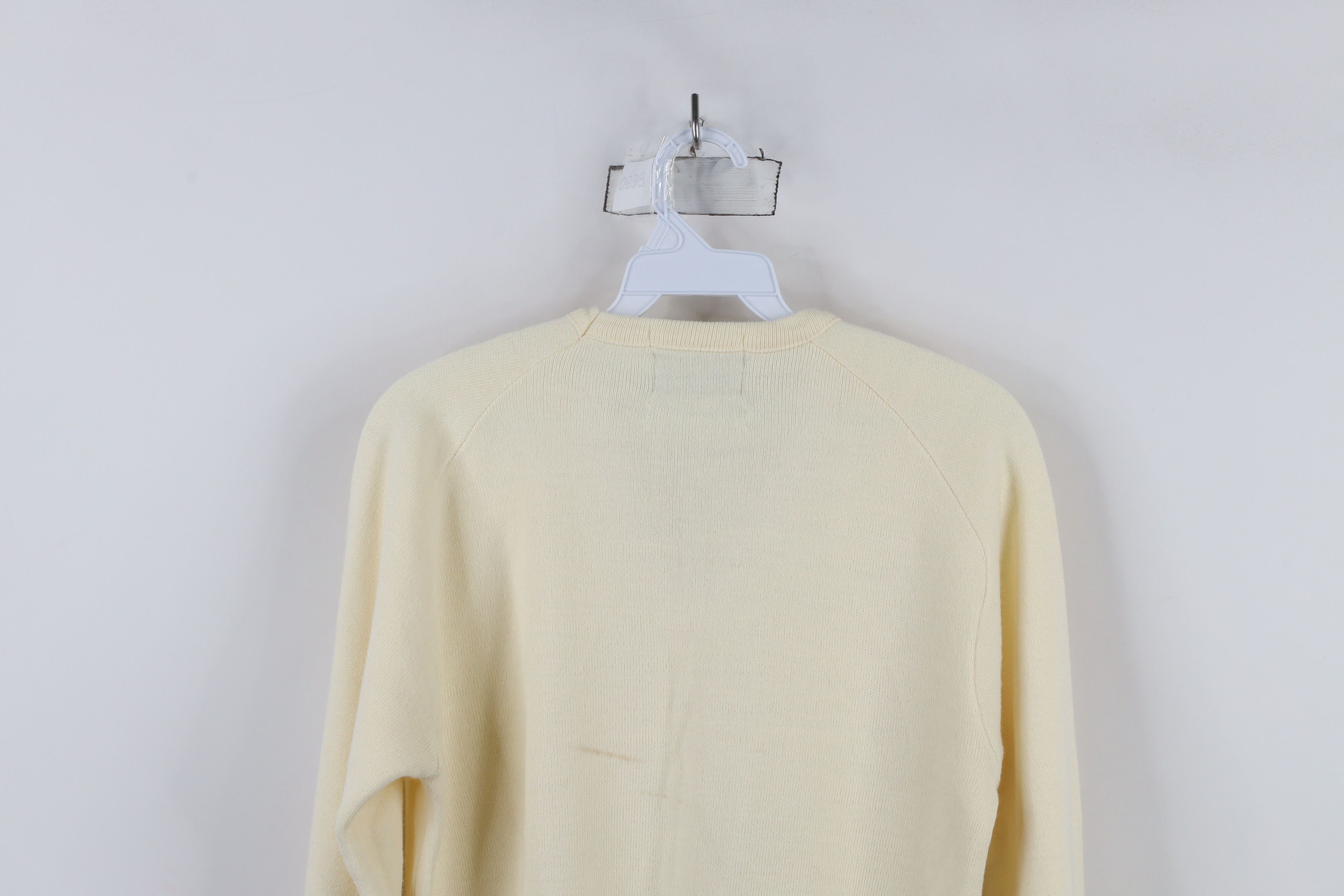 Vintage Vintage 70s Streetwear Feed Farmer Knit Sweater Cream USA Size L / US 10 / IT 46 - 13 Thumbnail