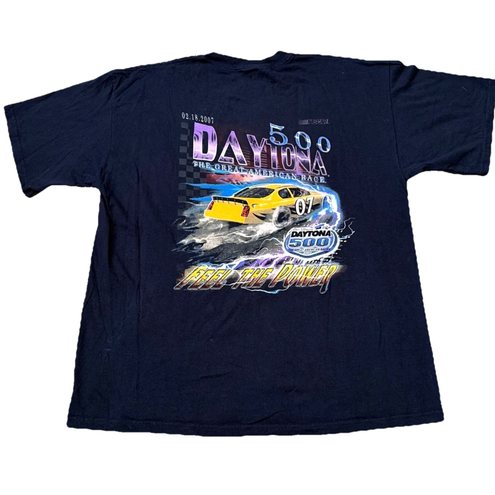 Gildan VINTAGE NASCAR T-Shirt Daytona 500 Racing Navy Blue XL Men Gildan Regular Size XL Size US XL / EU 56 / 4 - 2 Thumbnail