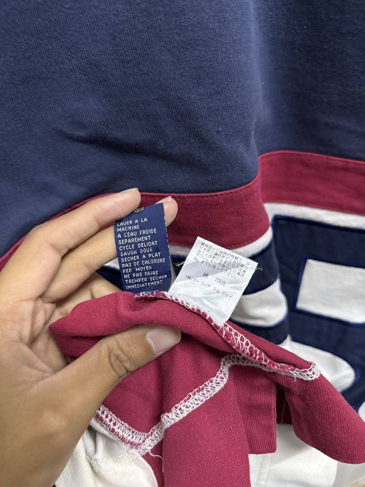 Tommy Hilfiger Vintage 90s Tommy Hilfiger Big Spell Out Rugby Shirt Size US S / EU 44-46 / 1 - 12 Thumbnail