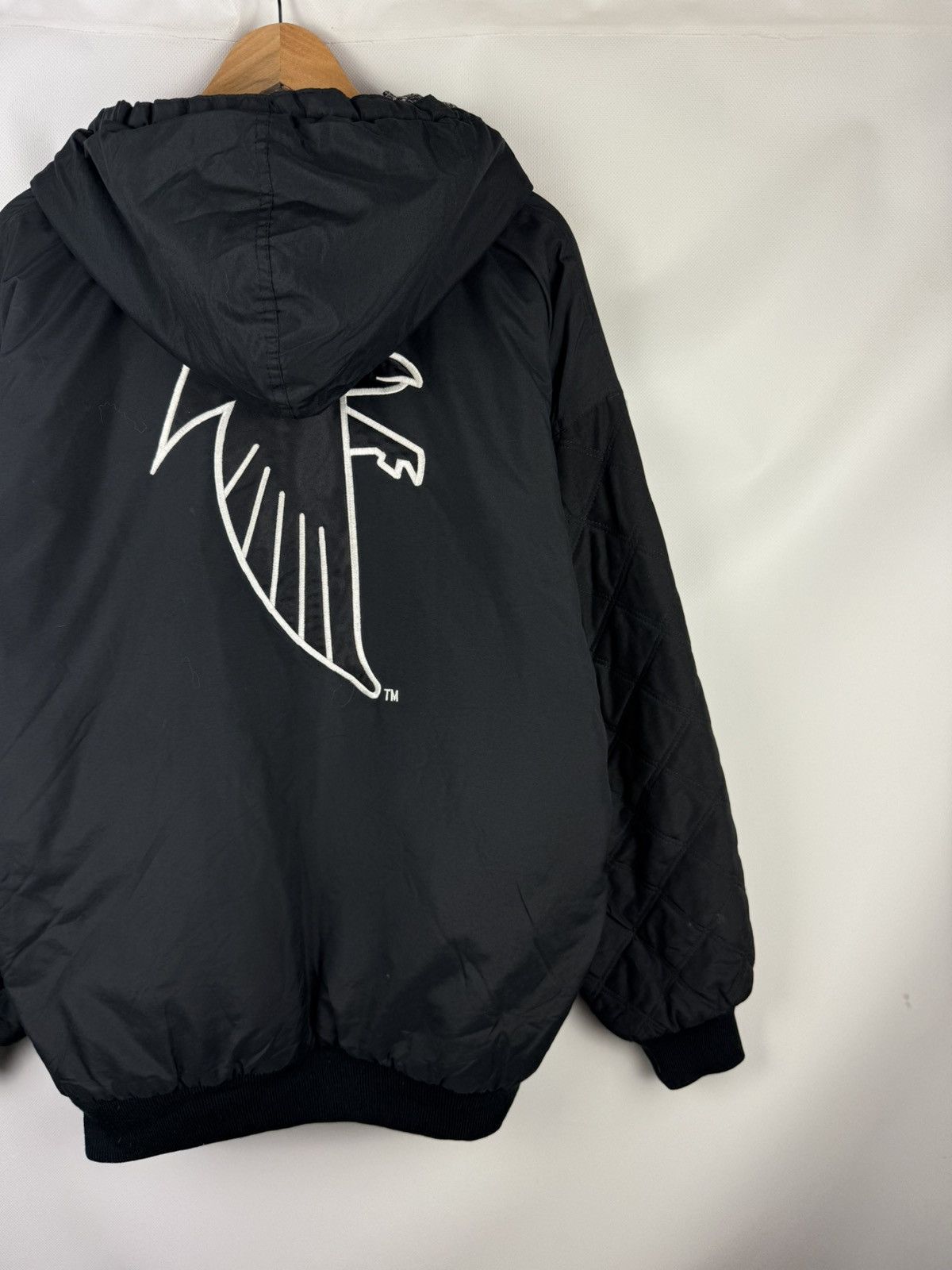 Starter Vintage Starter NFL Atlanta Falcons Hooded Bomber Jacket 90s Size US L / EU 52-54 / 3 - 16 Thumbnail