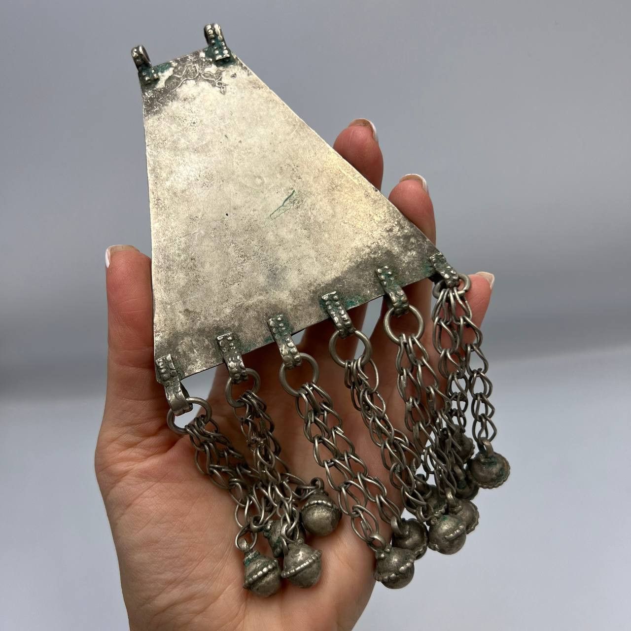 Vintage Antique Yemenite Silver Coral Handmade Jewelry Pendant 120 g Size ONE SIZE - 3 Thumbnail
