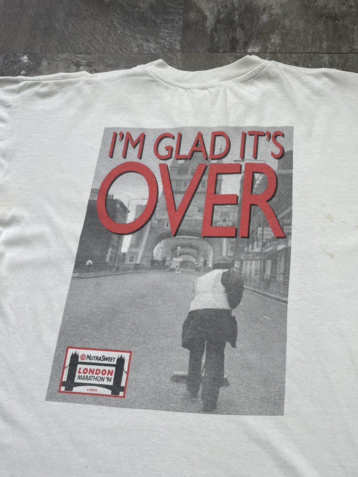 Vintage I Ran The 1994 Nutrasweet London Marathon T-Shirt Size US L / EU 52-54 / 3 - 9 Thumbnail