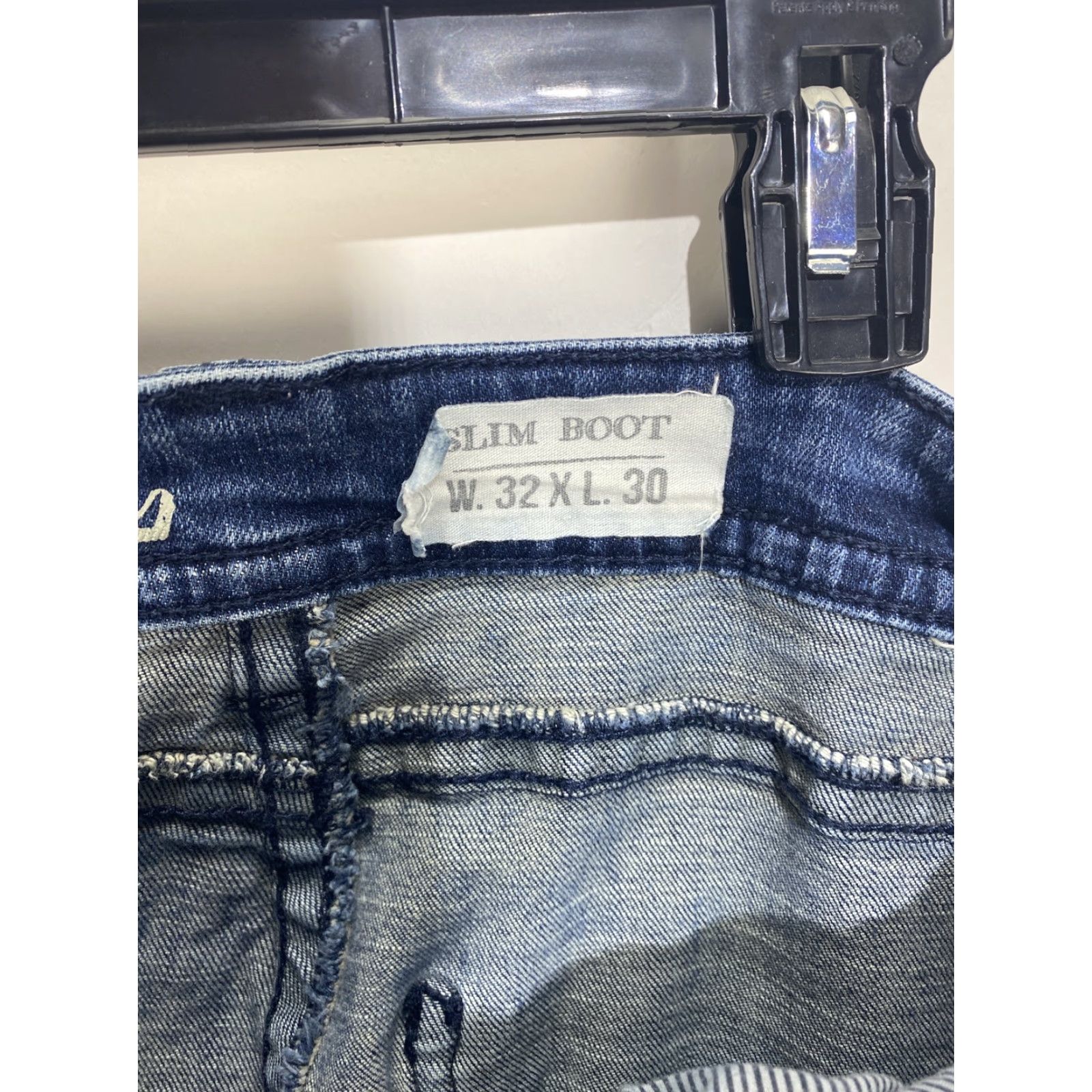 Denime TK Axel Slim Stretch Boot Cut Jeans Mens 32x30 Light Blue Denim Wash Pants Slim Fit 5-Pocket Zip Button Regular Rise Mid Modern Size US 32 / EU 48 - 6 Thumbnail