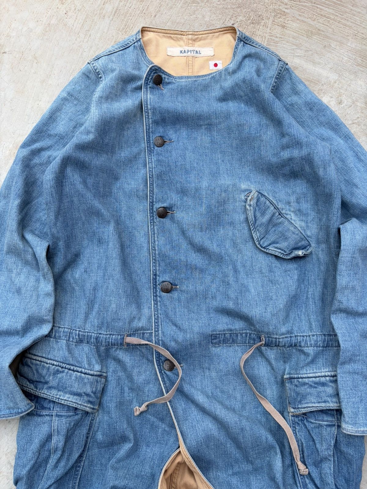 Kapital Vintage 00s Kapital Kiro Hirata Asymmetric Denim Coat Size S / US 4 / IT 40 - 2 Thumbnail