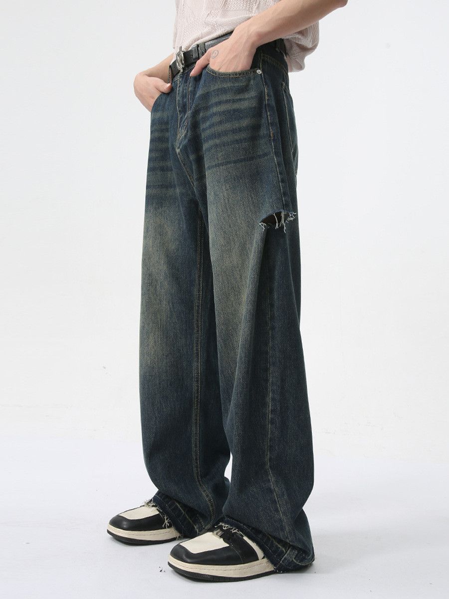 Japanese Brand Japanese retro street style ripped jeans Size US 34 / EU 50 - 2 Thumbnail