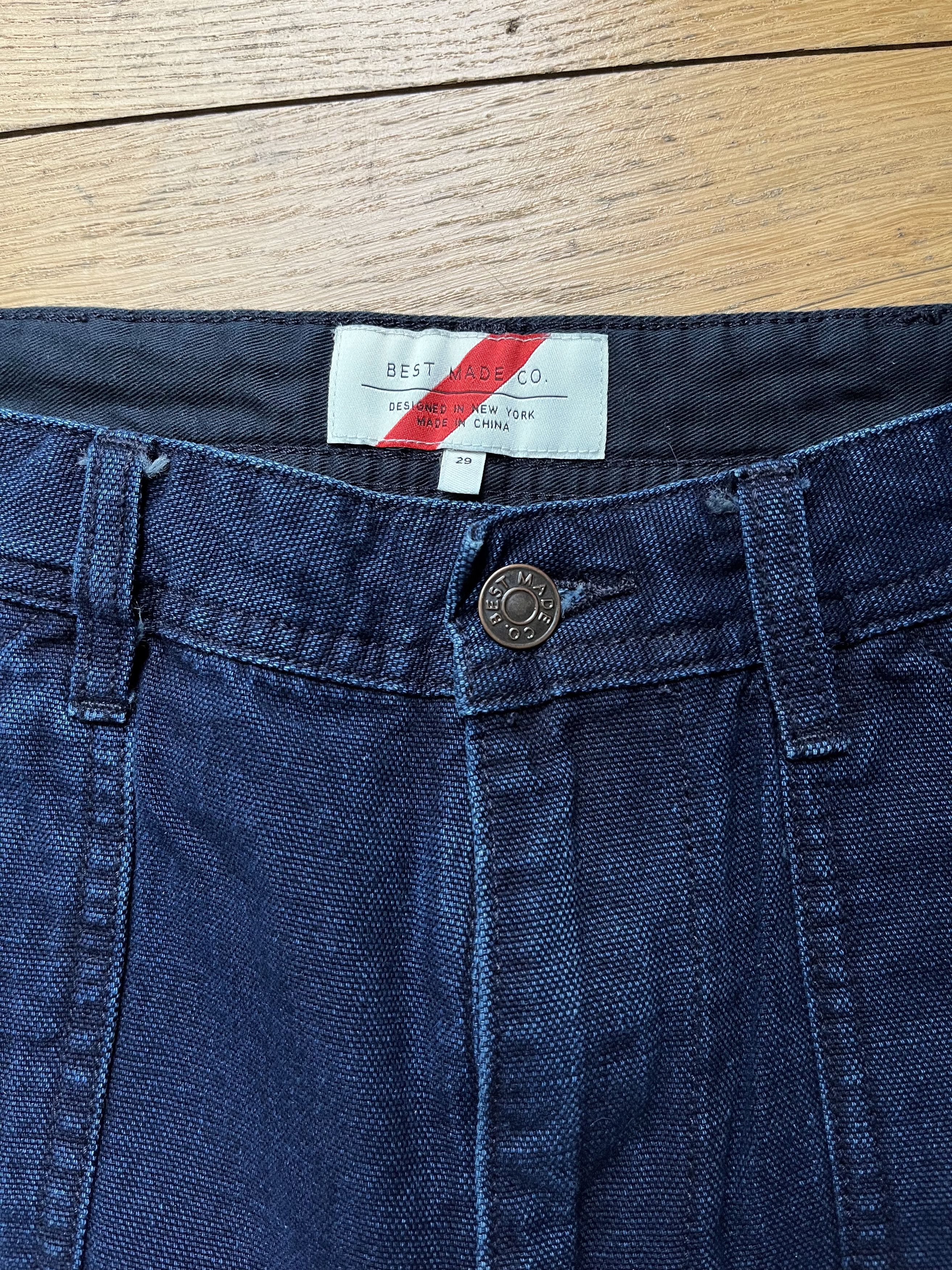 Best Made Co. Indigo Dyed Selvedge Canvas Carpenter Pants Size US 29 - 6 Thumbnail