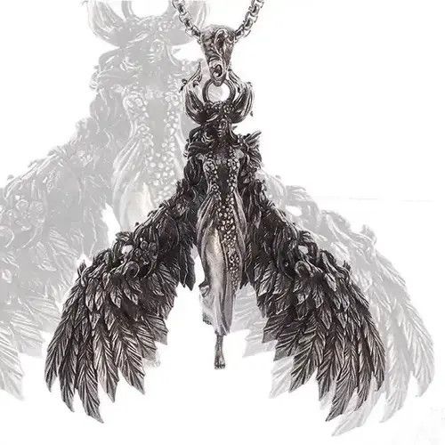 Vintage Classic evil angel witch devil pendant Size ONE SIZE - 1 Thumbnail