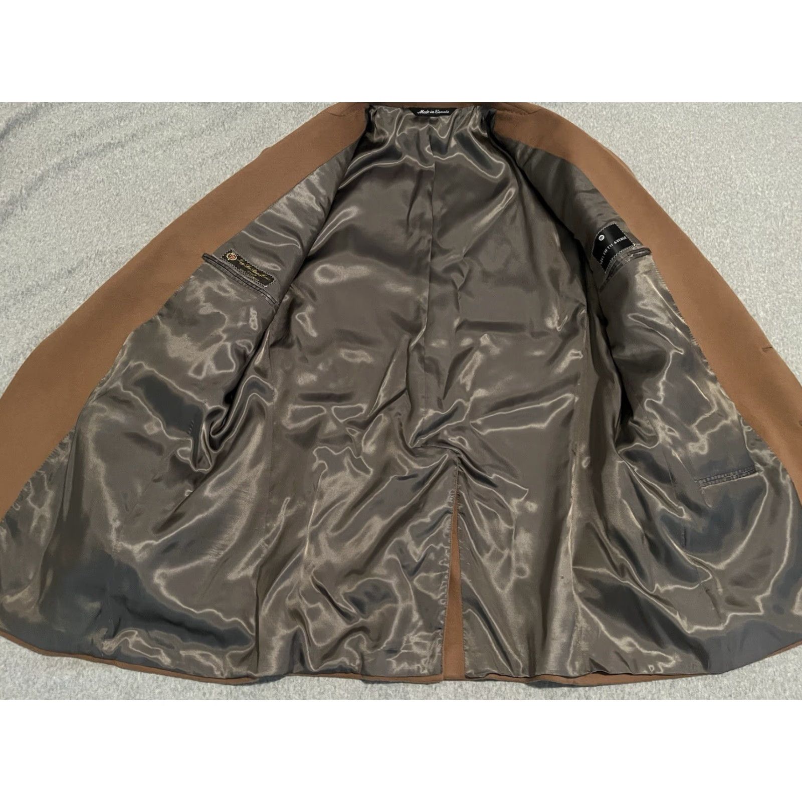 Saks Fifth Avenue Saks Fifth Avenue Brown Blazer Jacket Sport Coat Loro Piana 2706 Cashmere 48 Men's Blazer 2-Button Solid Brown 48 Mens Size 48R - 2 Thumbnail