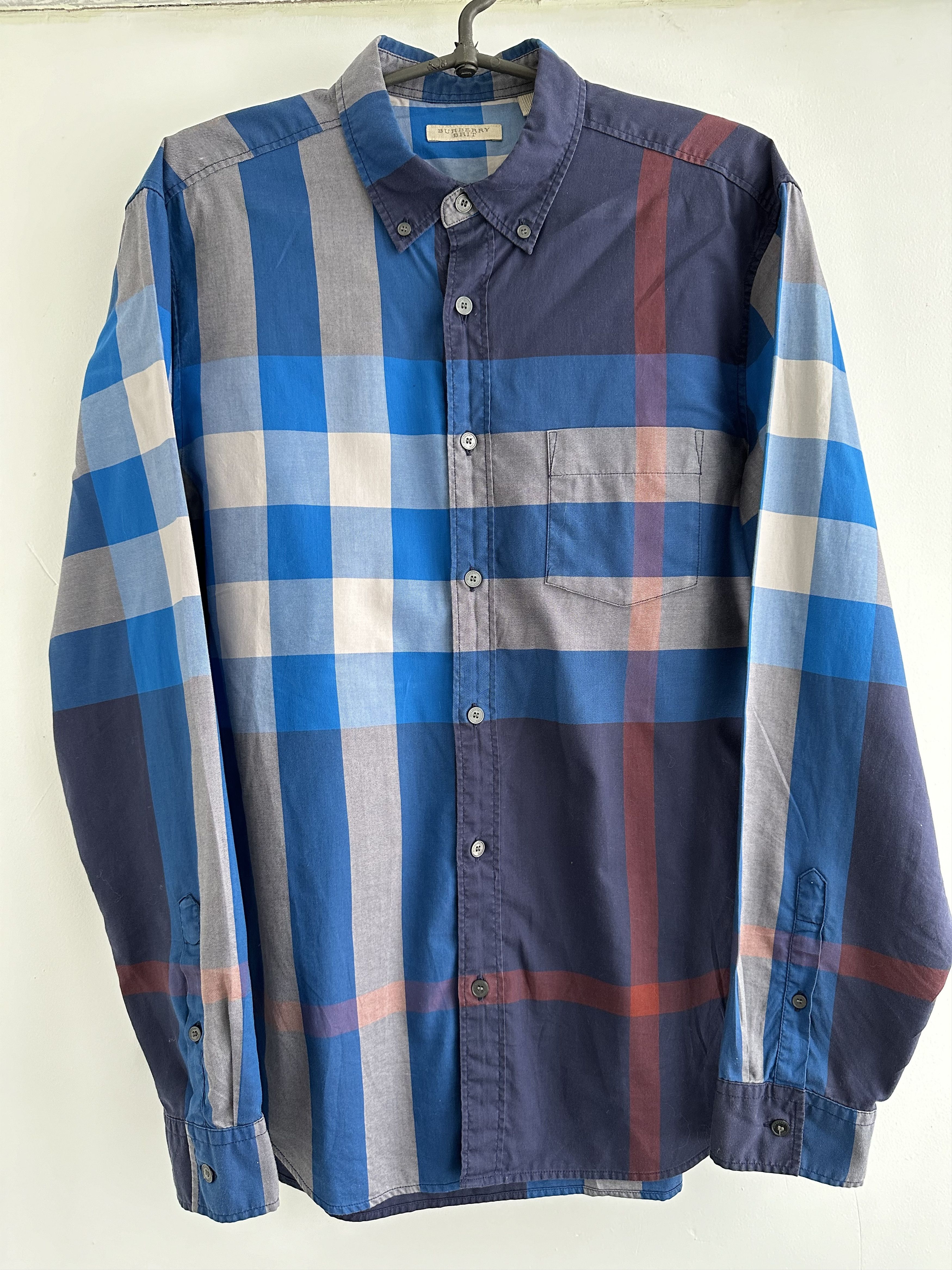 image of Burberry Shirt in Blue, Men's (Size Large)