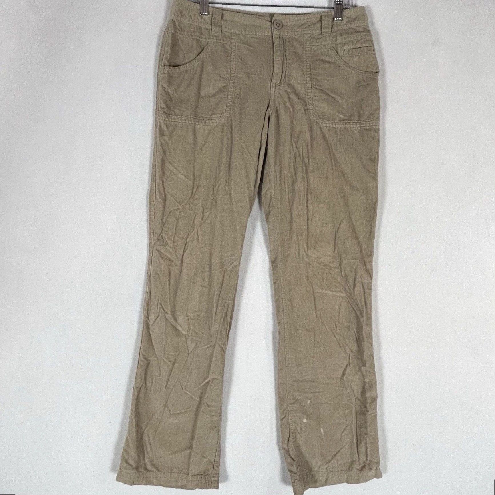 Vintage Columbia Corduroy Pants Womens 10 Regular Beige Lightweight Straight Leg 90s City Retro Size 32" / US 10 / IT 46 - 2 Thumbnail