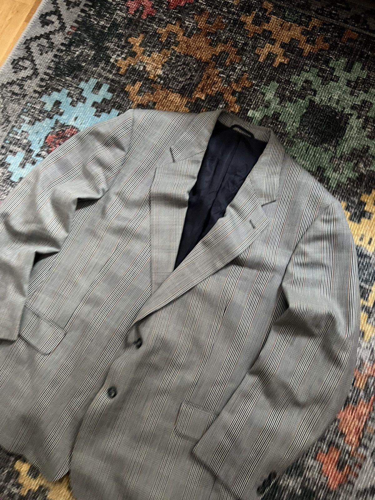 Burberry × Vintage ‼️VINTAGE BURBERRY 100%WOOL/VISCOSE ARCHIVAL BLAZER‼️ Size 46R - 3 Thumbnail
