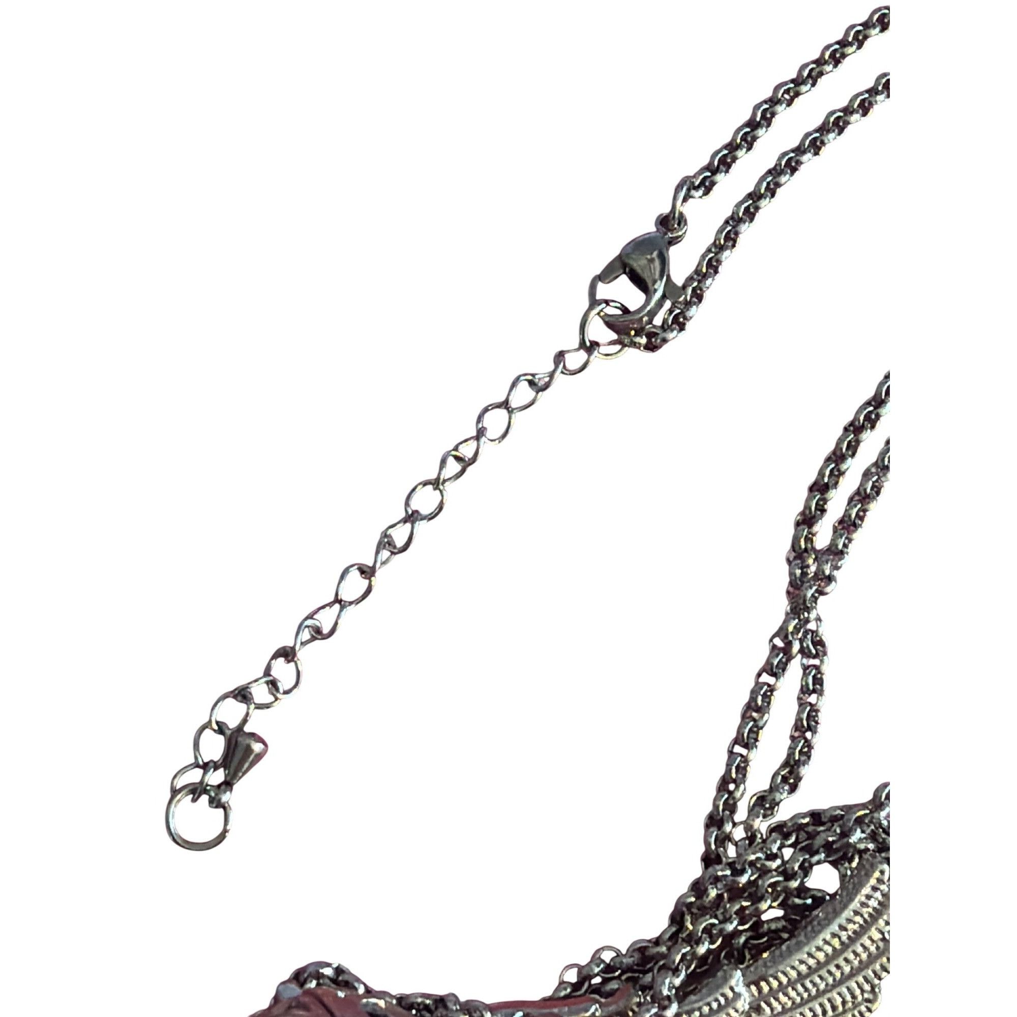 Other Silver Tone Long Chain Necklace Angel Wing Harmony Bell Pend Size ONE SIZE - 4 Thumbnail