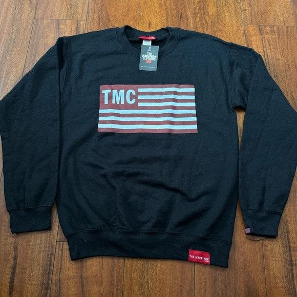 Designer NWT THE MARATHON CLOTHING NIPSEY HUSSLE BLACK CREWNECK SZ SM Size US S / EU 44-46 / 1 - 1 Thumbnail