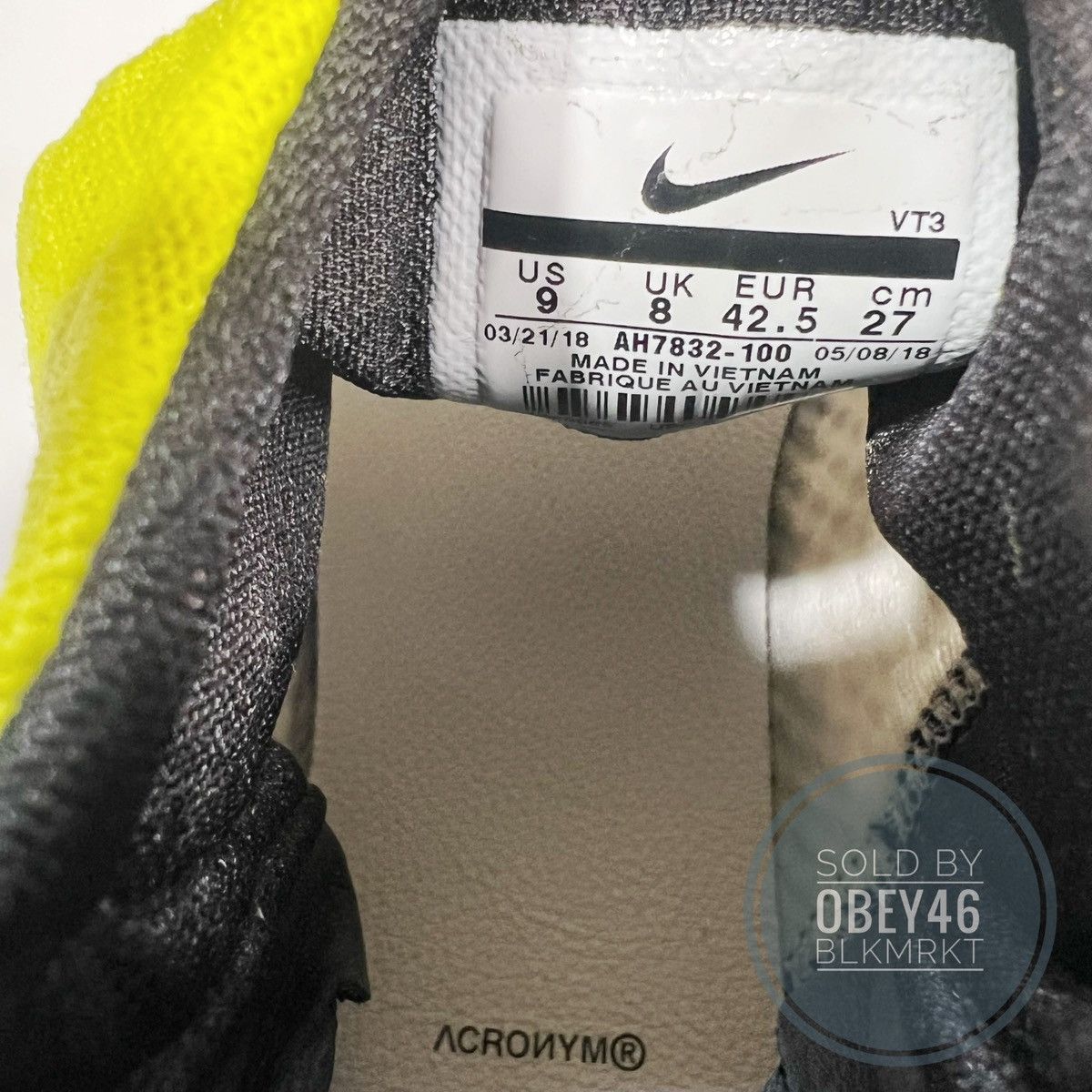 Acronym × Nike Nike Acronym x Air Presto Mid Dynamic Yellow 9 Size US 9 / EU 42 - 8 Thumbnail