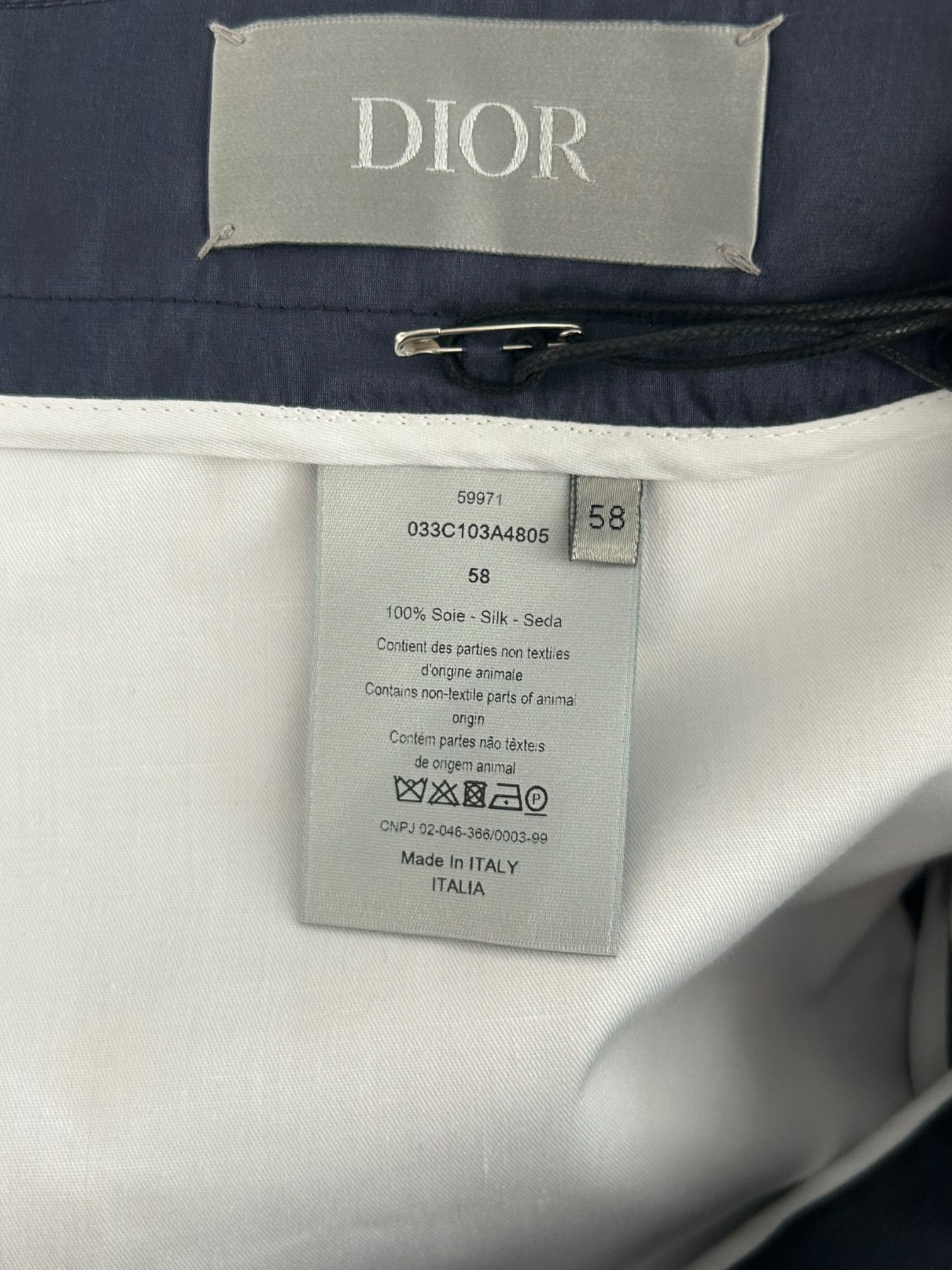 Dior Dior Jordan Navy & White CD Logo Silk Basketball Shorts Size US 40 / EU 56 - 3 Thumbnail