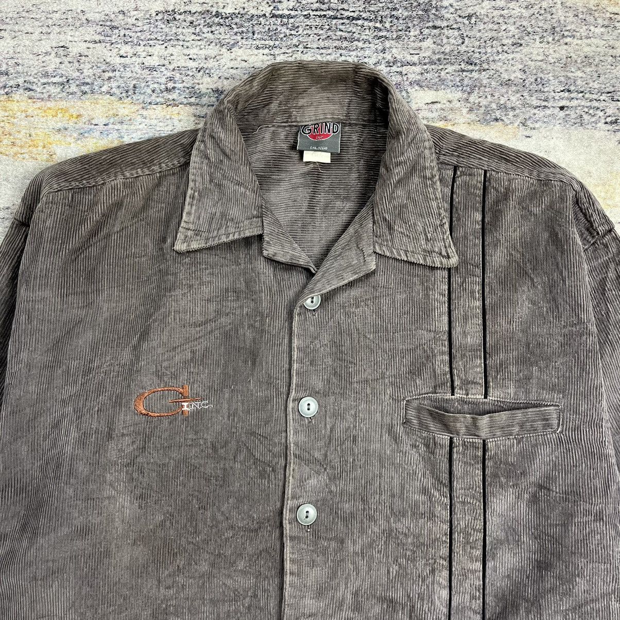 Hook-Ups Y2k Vintage 90s Grind Inc skateboards corduroy shirt Size US L / EU 52-54 / 3 - 2 Thumbnail