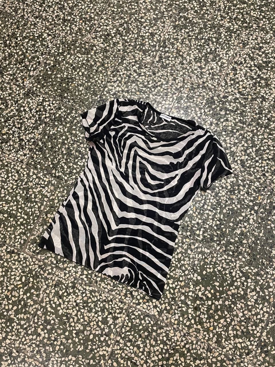 Dolce & Gabbana Vintage Dolce&Gabbana sheer mesh Zebra print short sleeved Size S / US 4 / IT 40 - 1 Thumbnail