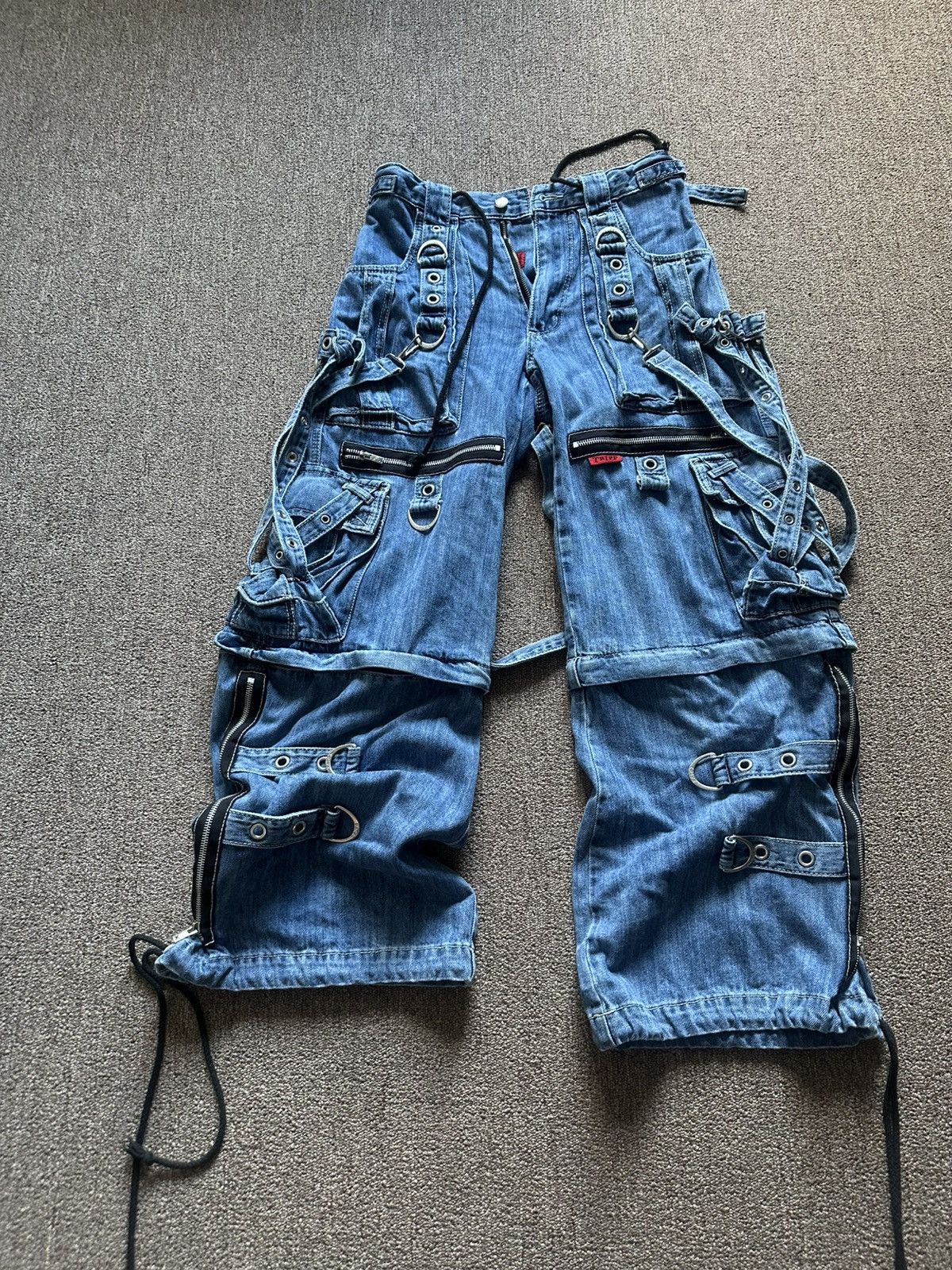Tripp NYC Tripp NYC Denim X Strap Pants [Light Blue] XXS Size 26" / US 2 / IT 38 - 14 Thumbnail