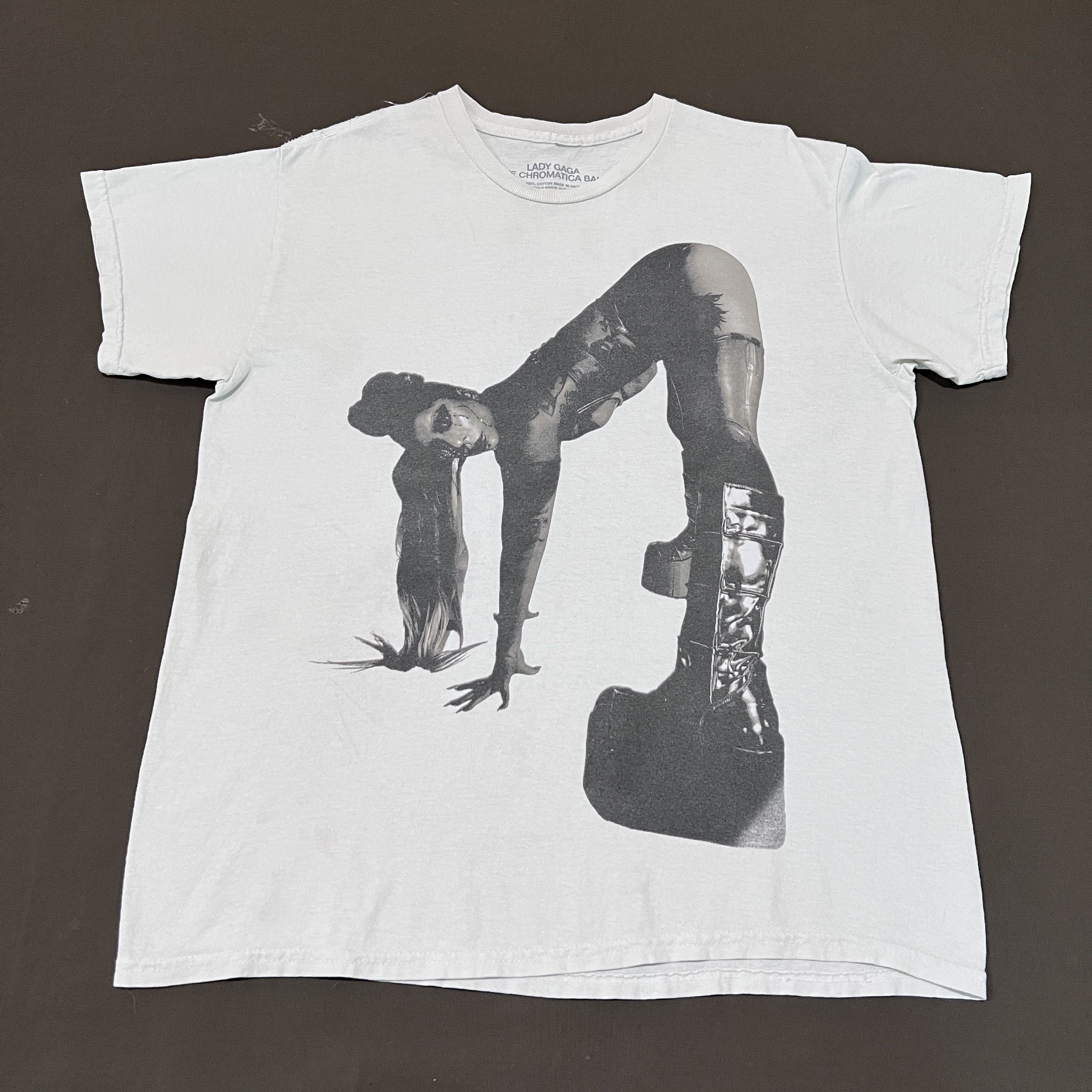 Band Tees × Rap Tees Lady Gaga Chromatica Ball Tour Promo Tee Faded Size US S / EU 44-46 / 1 - 1 Thumbnail