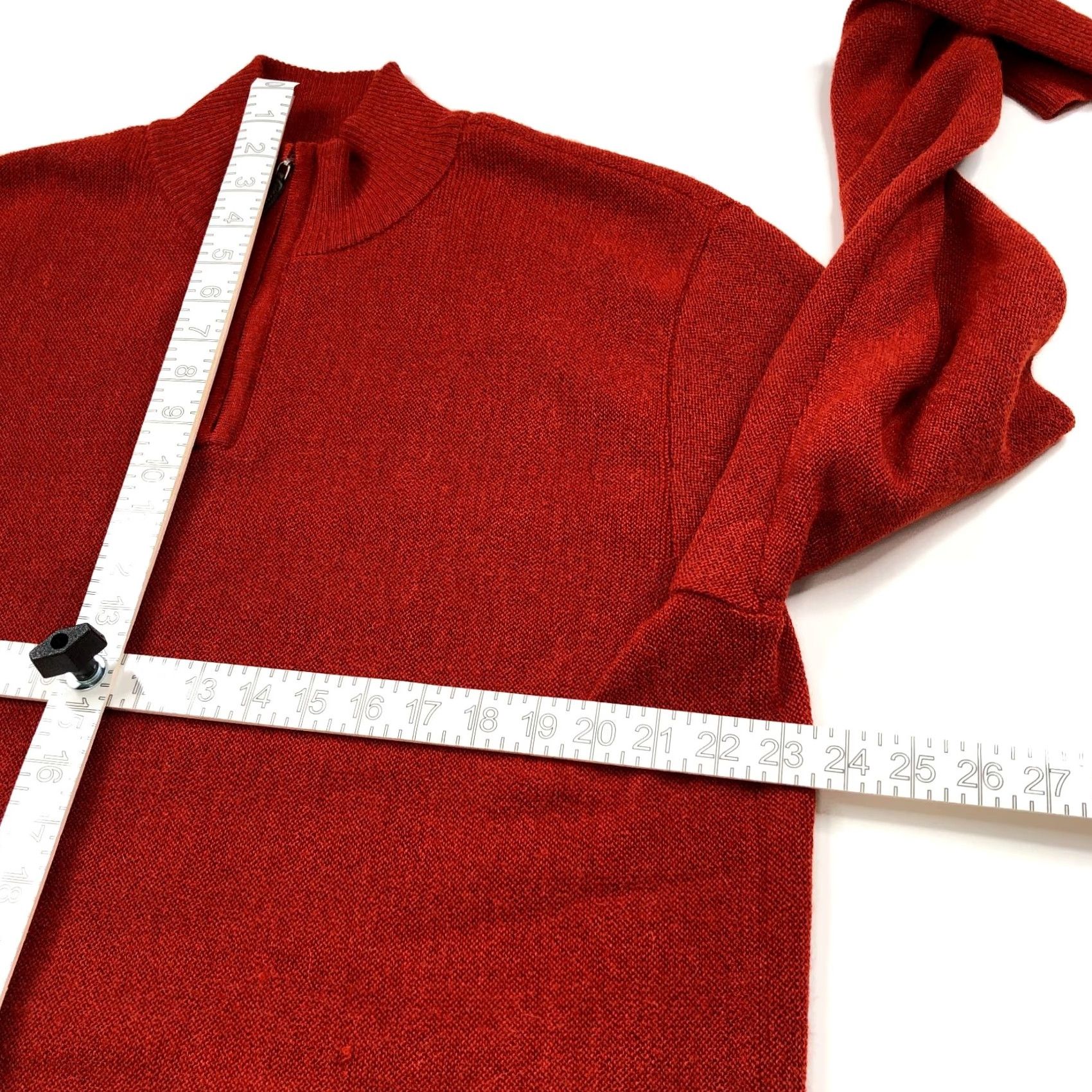 Paul Stuart Paul Stuart Pullover XL 100% Alpaca 1/4 Zip Mock Neck Sweater Orange Men Shirt Size US XL / EU 56 / 4 - 7 Thumbnail