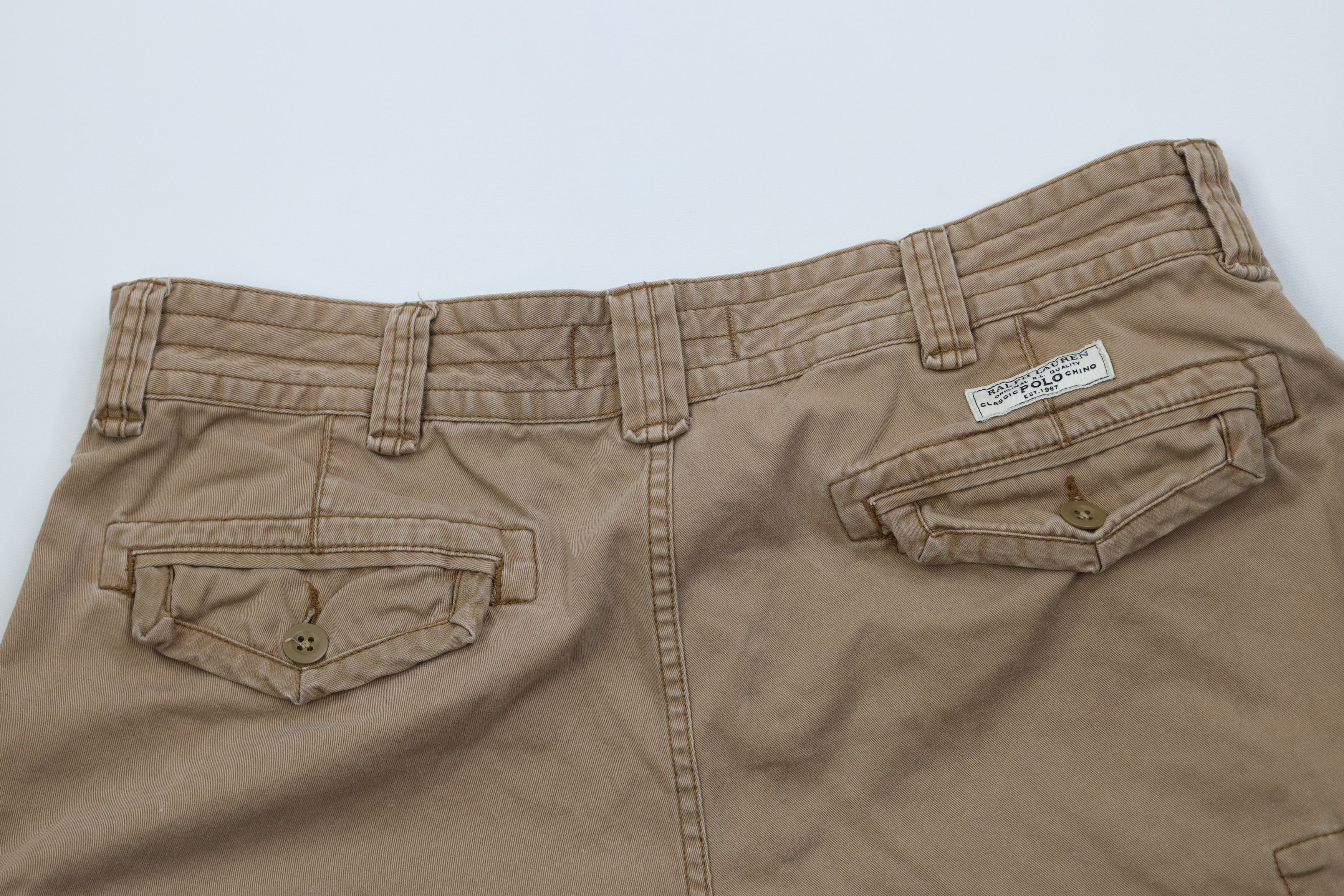 Polo Ralph Lauren Vintage 90s Ralph Lauren Surplus Cargo Shorts Brown Cotton Size US 36 / EU 52 - 10 Thumbnail