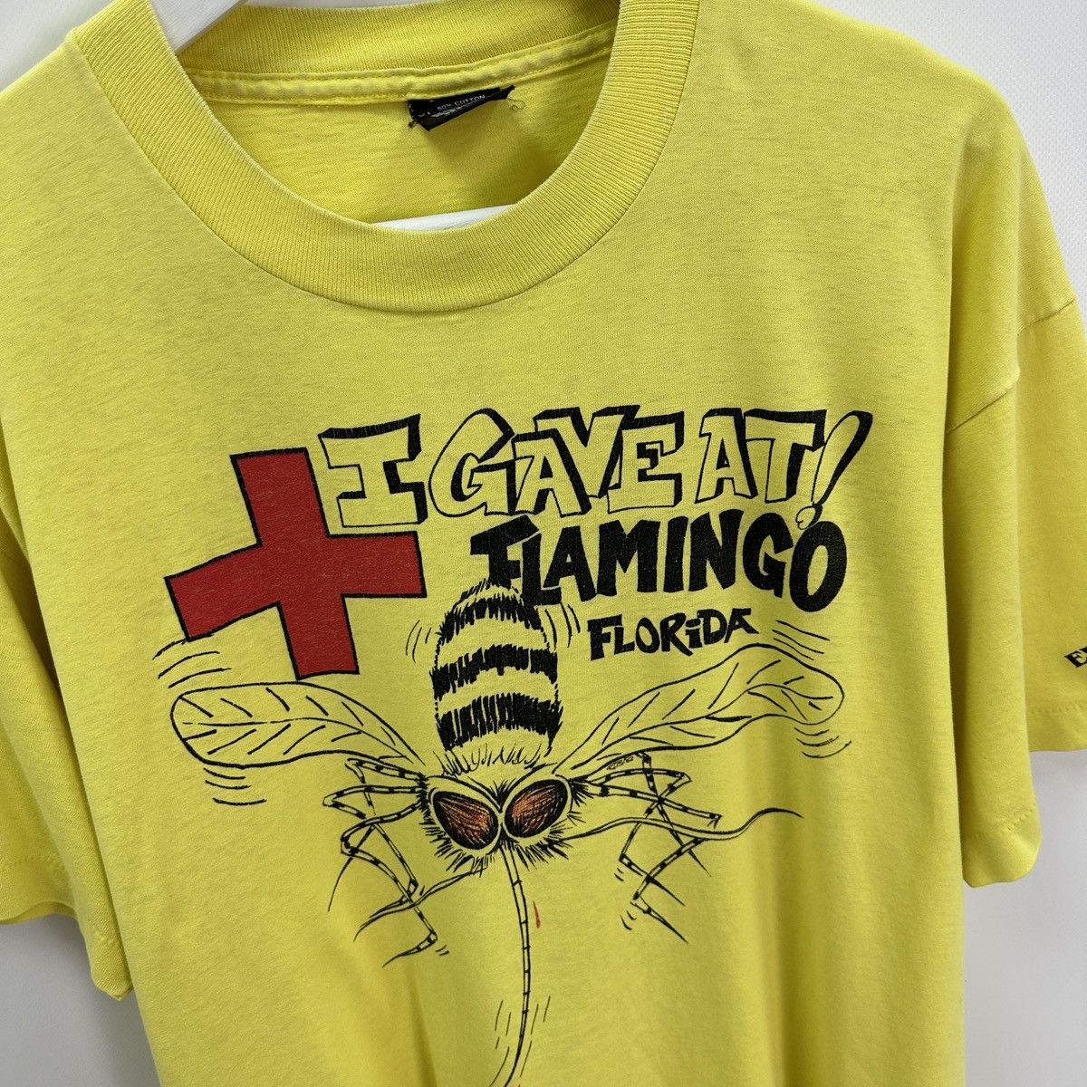 Vintage Vintage 90s Mosquito I gave at flamingo Florida tee y2k hype Size US XL / EU 56 / 4 - 4 Thumbnail