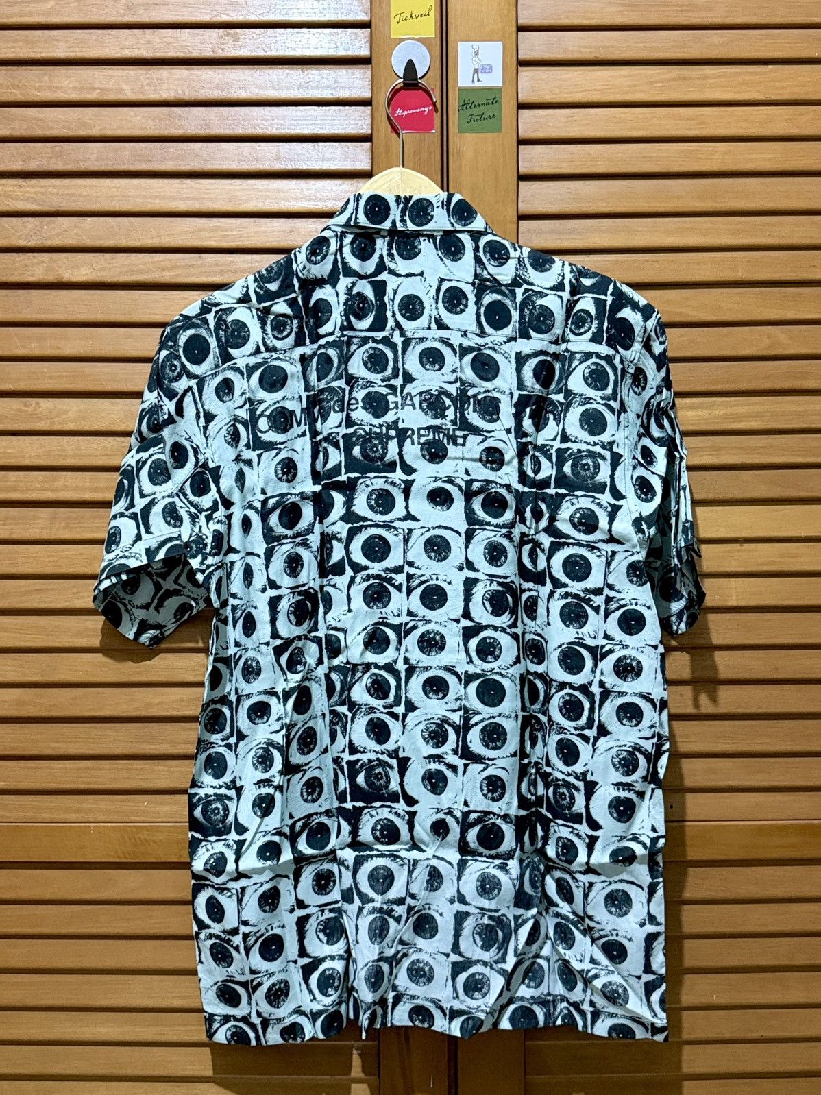 Comme des Garcons SHIRT × Supreme Supreme x Comme Des Garcons Eyes Rayon PrintShirt Green SS17 Size US M / EU 48-50 / 2 - 2 Thumbnail