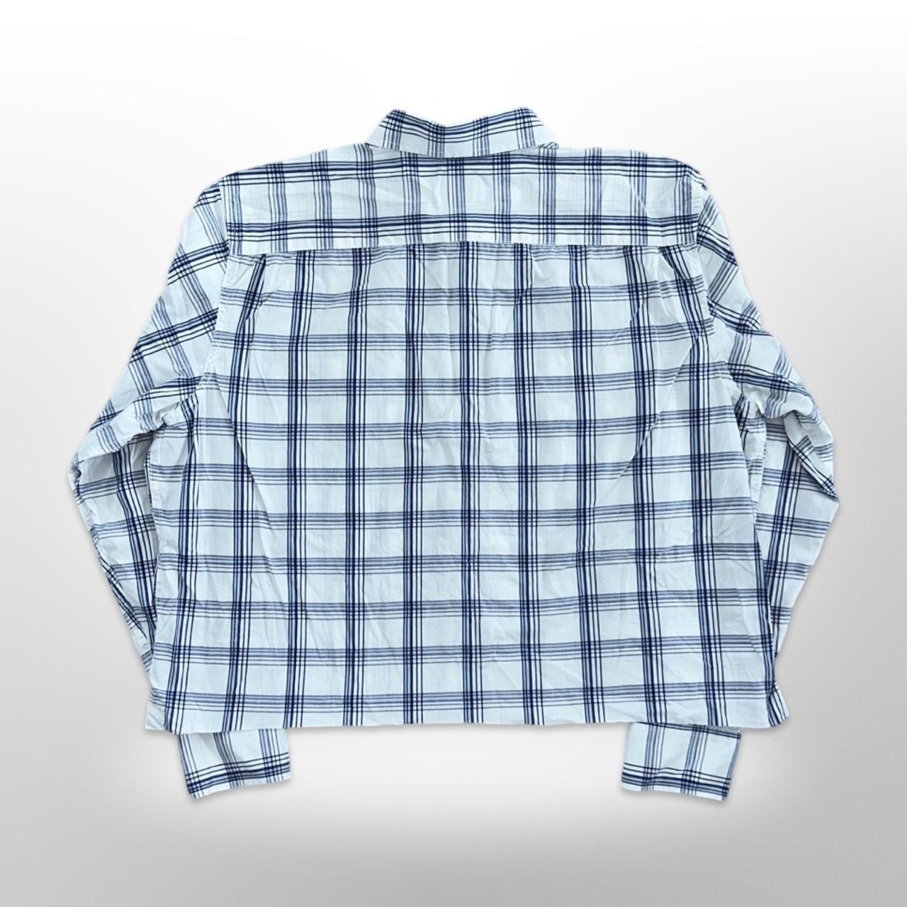 Old Navy × Vintage Vintage Oversized Cropped Checkered Long Sleeve Button Up Size US M / EU 48-50 / 2 - 4 Thumbnail