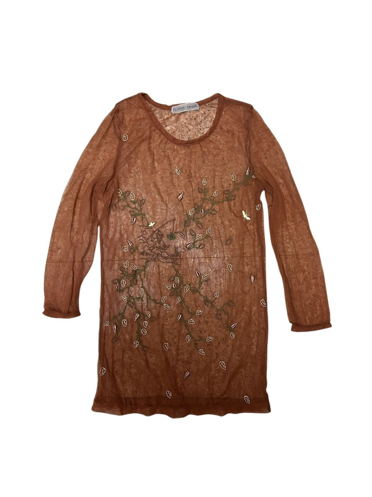 Issey Miyake Floral Embroidered Mesh Top Size M / US 6-8 / IT 42-44 - 1 Thumbnail