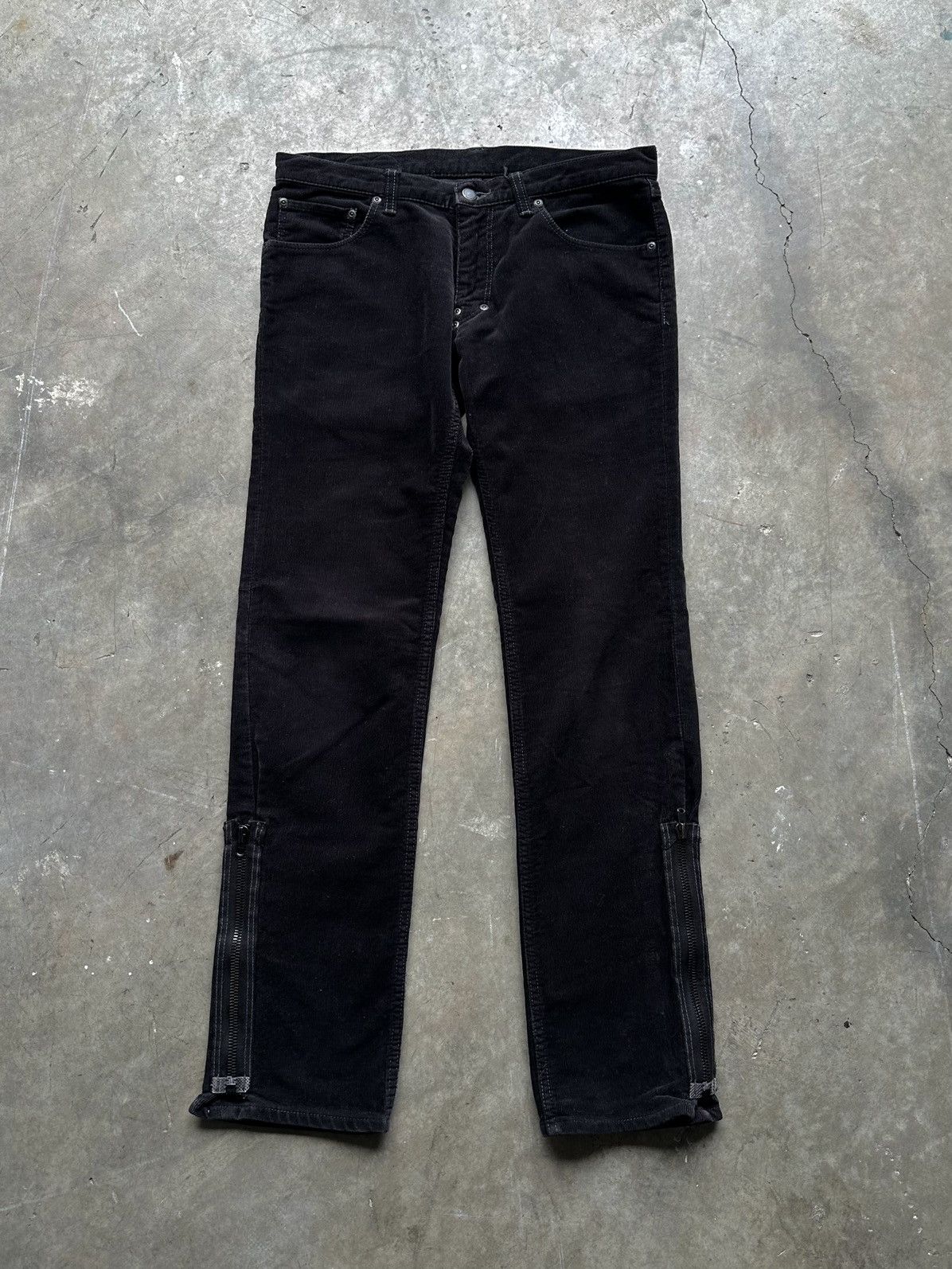 image of Number N Ine Number (N)Ine A/w06 “Noir” Corduroy Pain Denim in Deep Blue, Men's (Size 32)