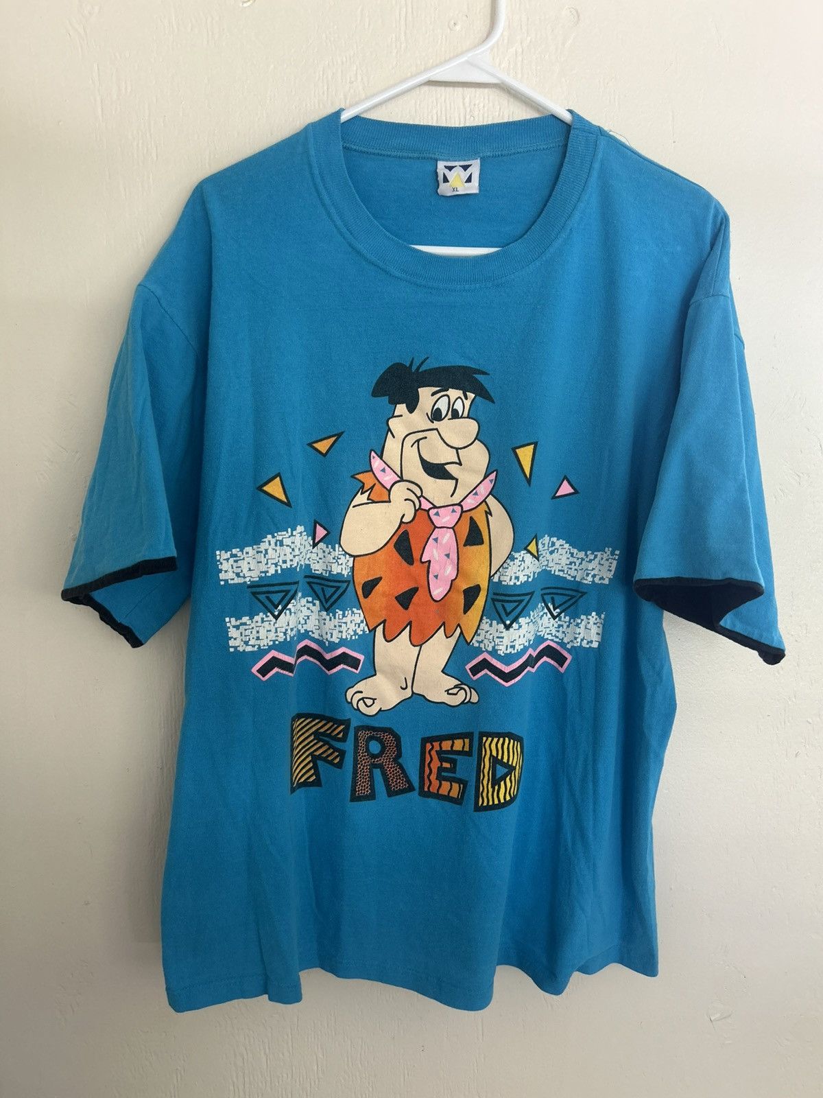 Vintage 90s Vintage Hanna Barbera Fred Flintstone Graphic T-shirt Size US XL / EU 56 / 4 - 1 Thumbnail