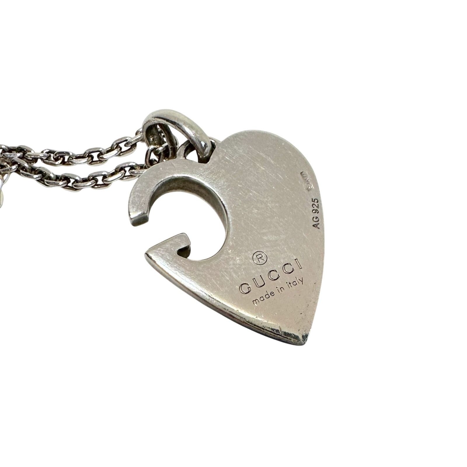 Gucci Gucci G Charlotte Heart in Solid Sterling Silver Size ONE SIZE - 2 Thumbnail