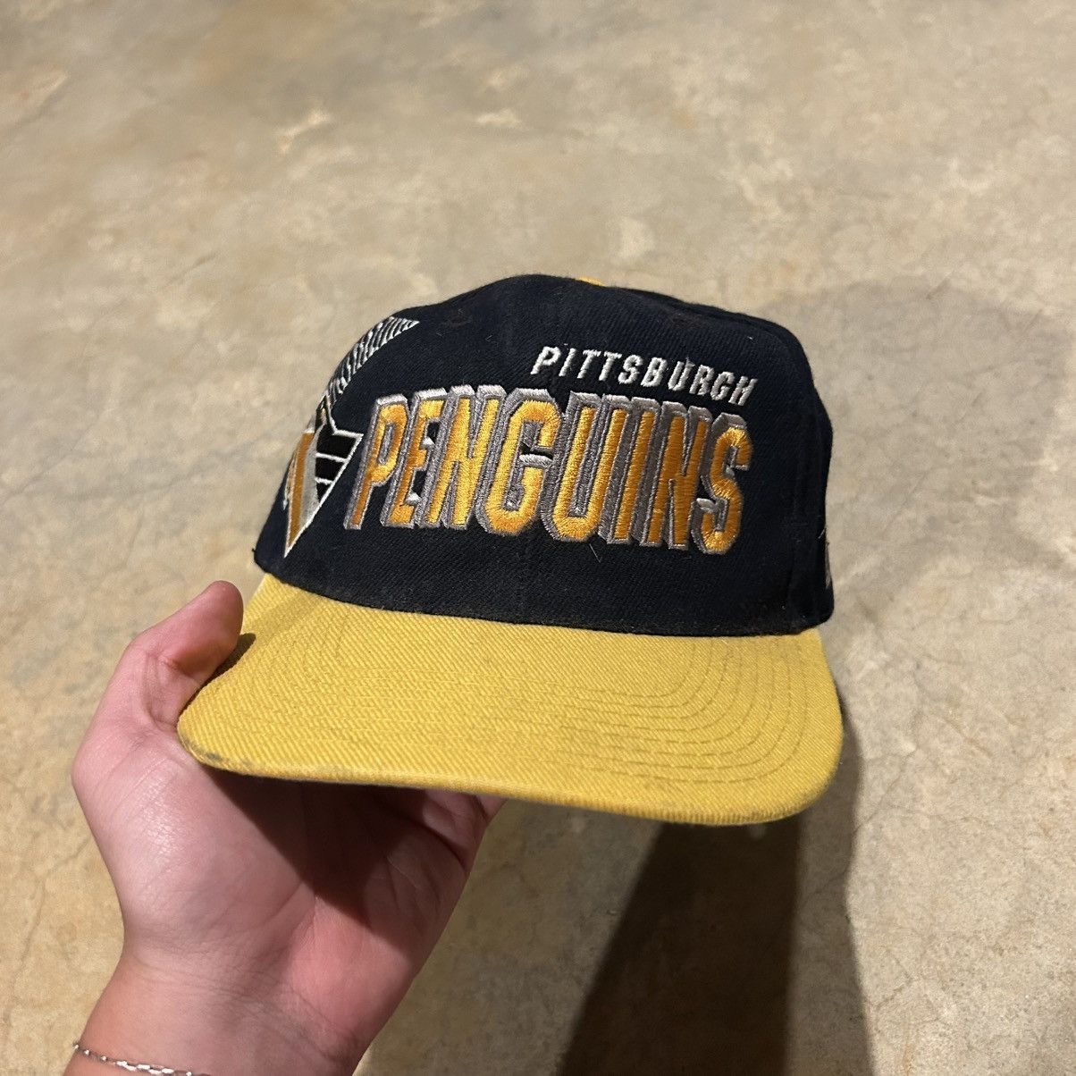 Sports Specialties Vintage 1990s Pittsburgh Pirates Shadow Laser NHL Hat Rare Size ONE SIZE - 2 Thumbnail