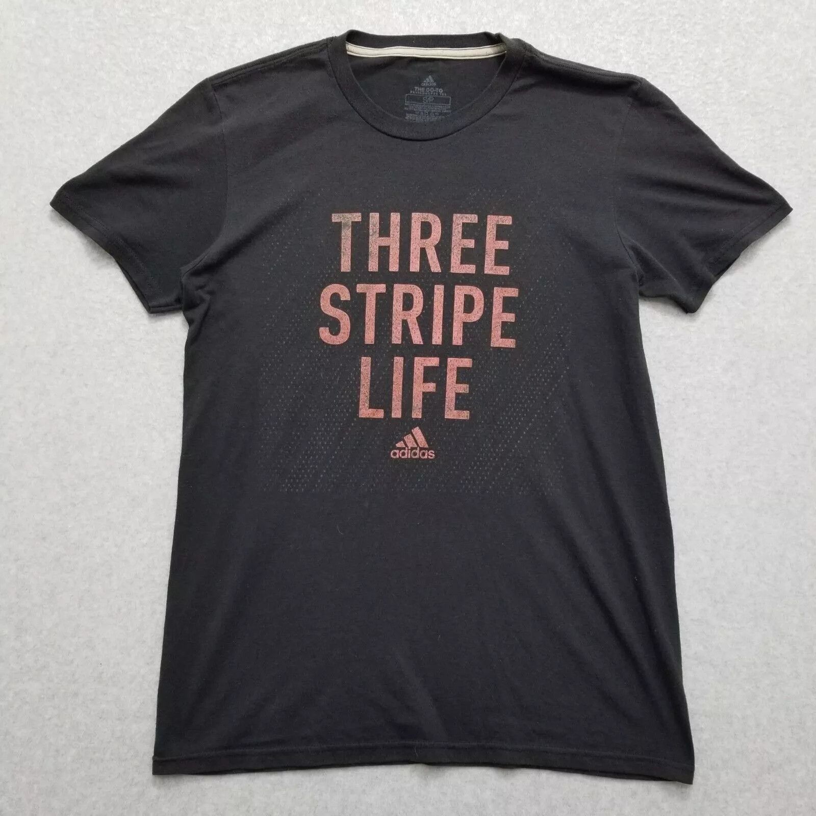 Adidas Adidas Shirt Mens Small Short Sleeve Three Stripe Life Size US S / EU 44-46 / 1 - 1 Thumbnail