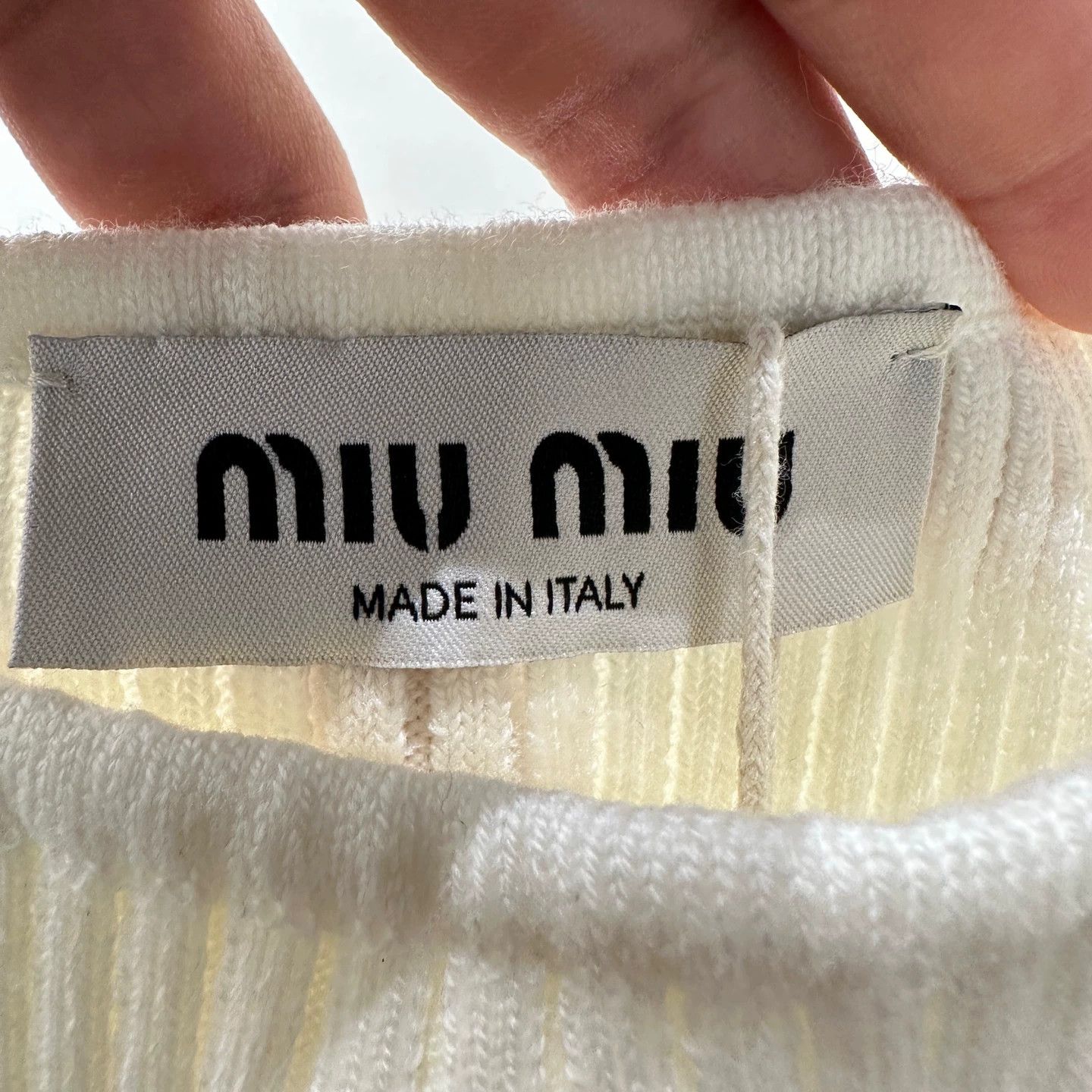 Miu Miu MIU MIU 24FW women's logo ribbed wool vest 38 Size XS / US 0-2 / IT 36-38 - 3 Thumbnail