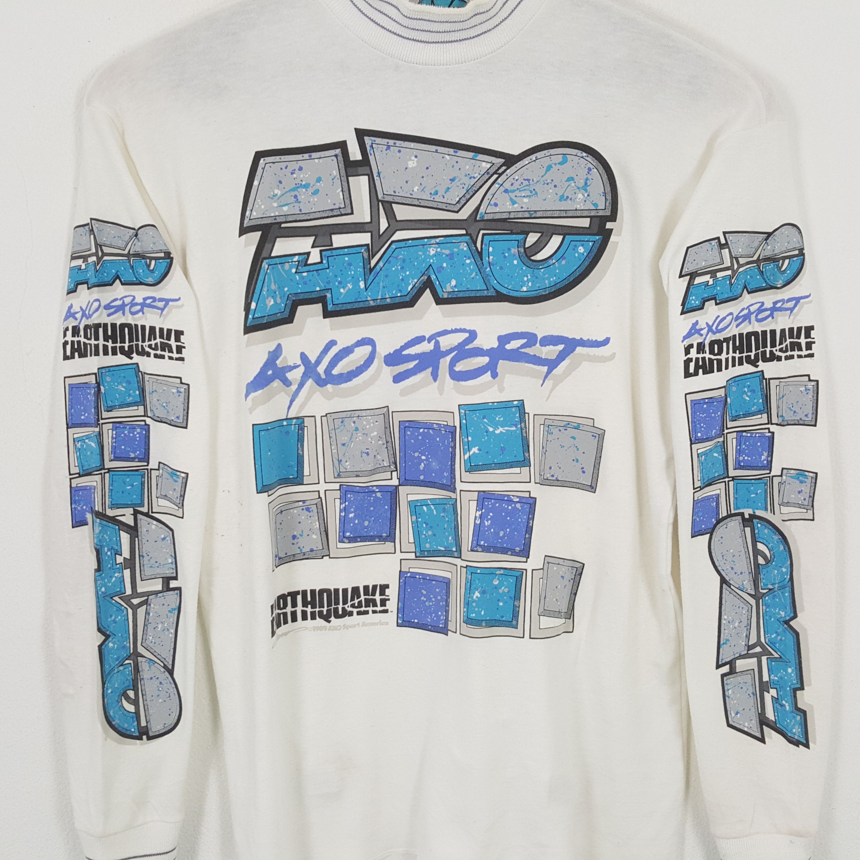 Vintage AXO SPORT Extreme Sports Motocross Racing Style Tshirt Size US L / EU 52-54 / 3 - 2 Thumbnail