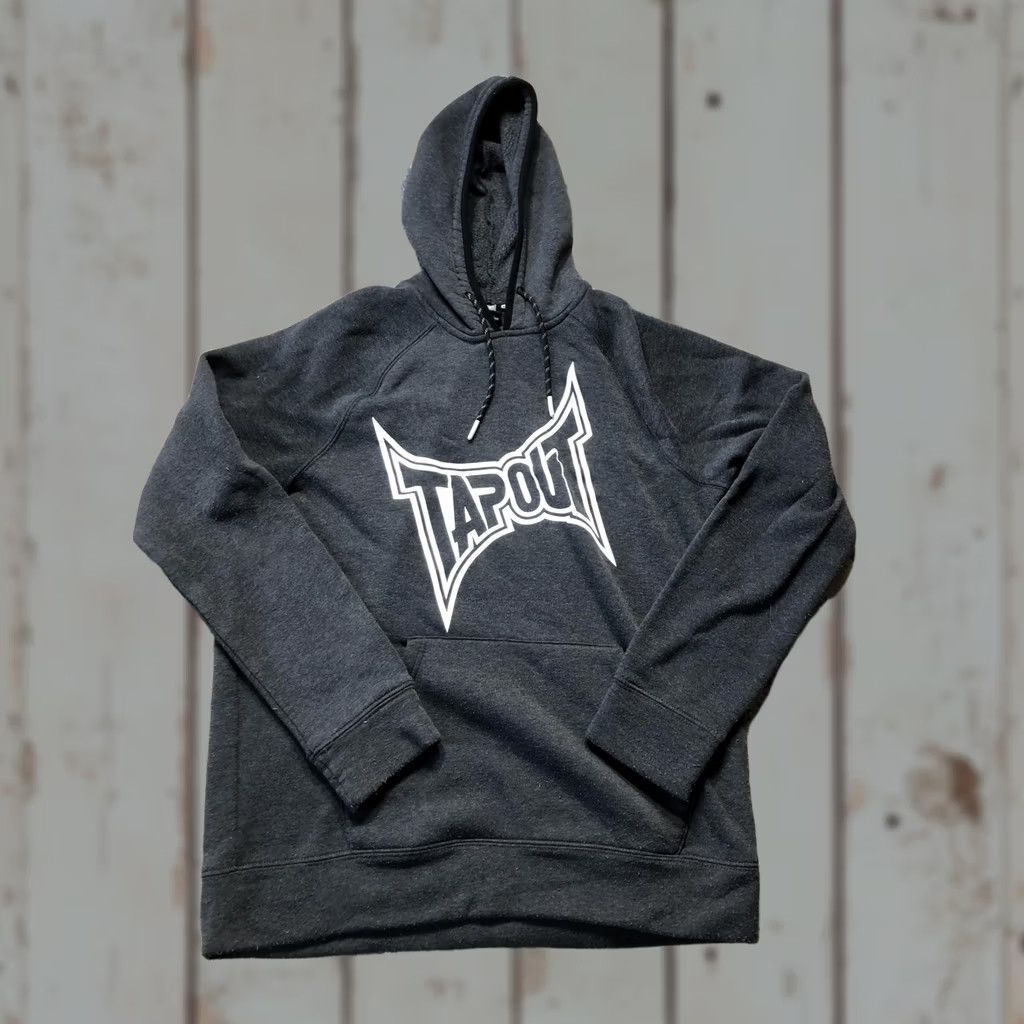 Tapout Tapout Hoodie Mens Large Gray Fleece Pullover Graphic Logo Sweatshirt Crew Neck Pocket Long Sleeve Size US L / EU 52-54 / 3 - 1 Thumbnail