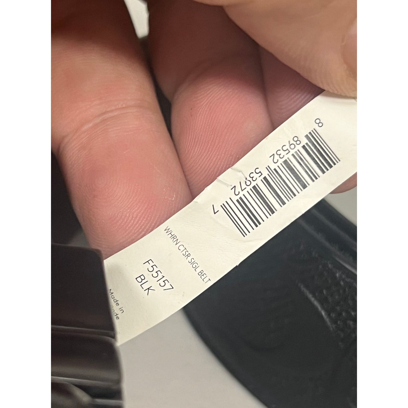 Coach Coach F55157 Harness Buckle Black Reversible Belt Cut Size 38 - 6 Thumbnail