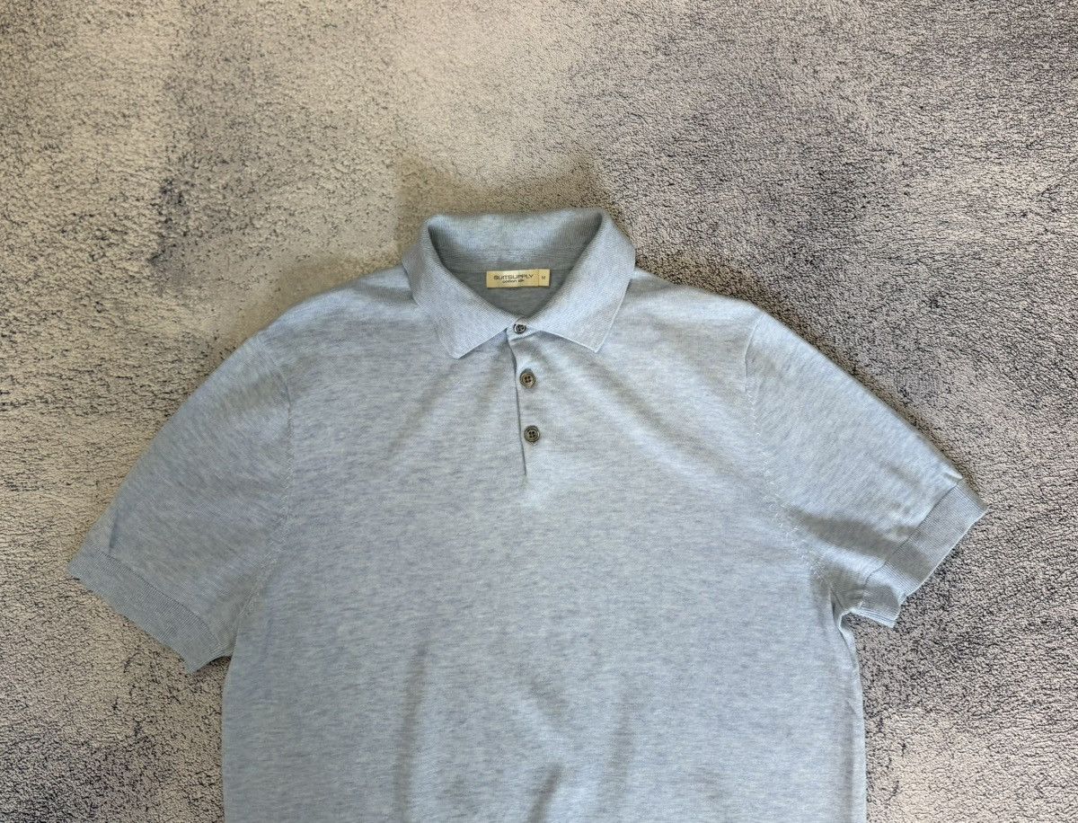 Suitsupply Suitsupply Knitted Polo Shirt Silk Cotton Blue Men M Luxury Size US M / EU 48-50 / 2 - 5 Thumbnail
