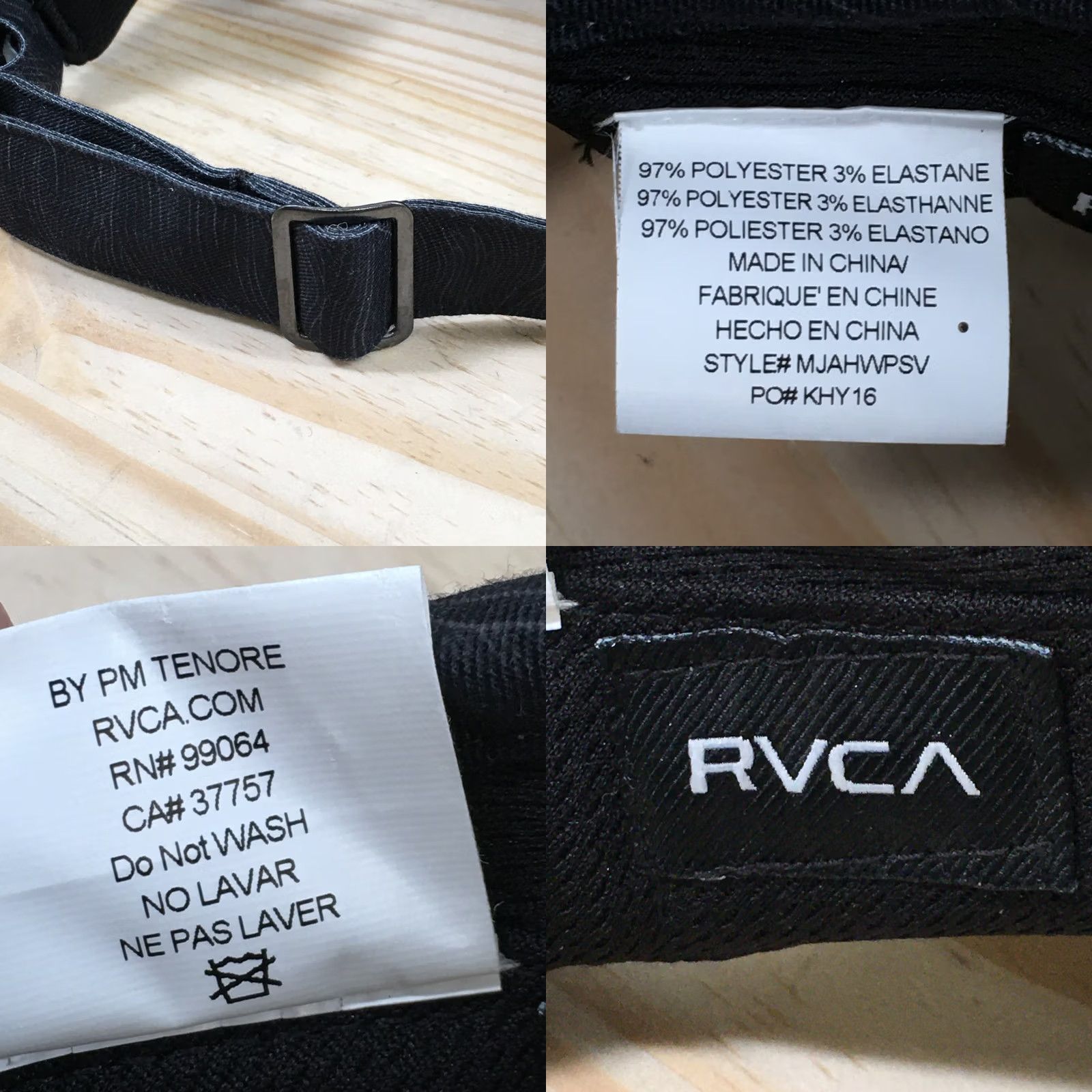 RVCA RVCA Visor Hat Unisex Gray One Size Adjustable Curved Brim Embroidered Logo Size ONE SIZE - 8 Thumbnail