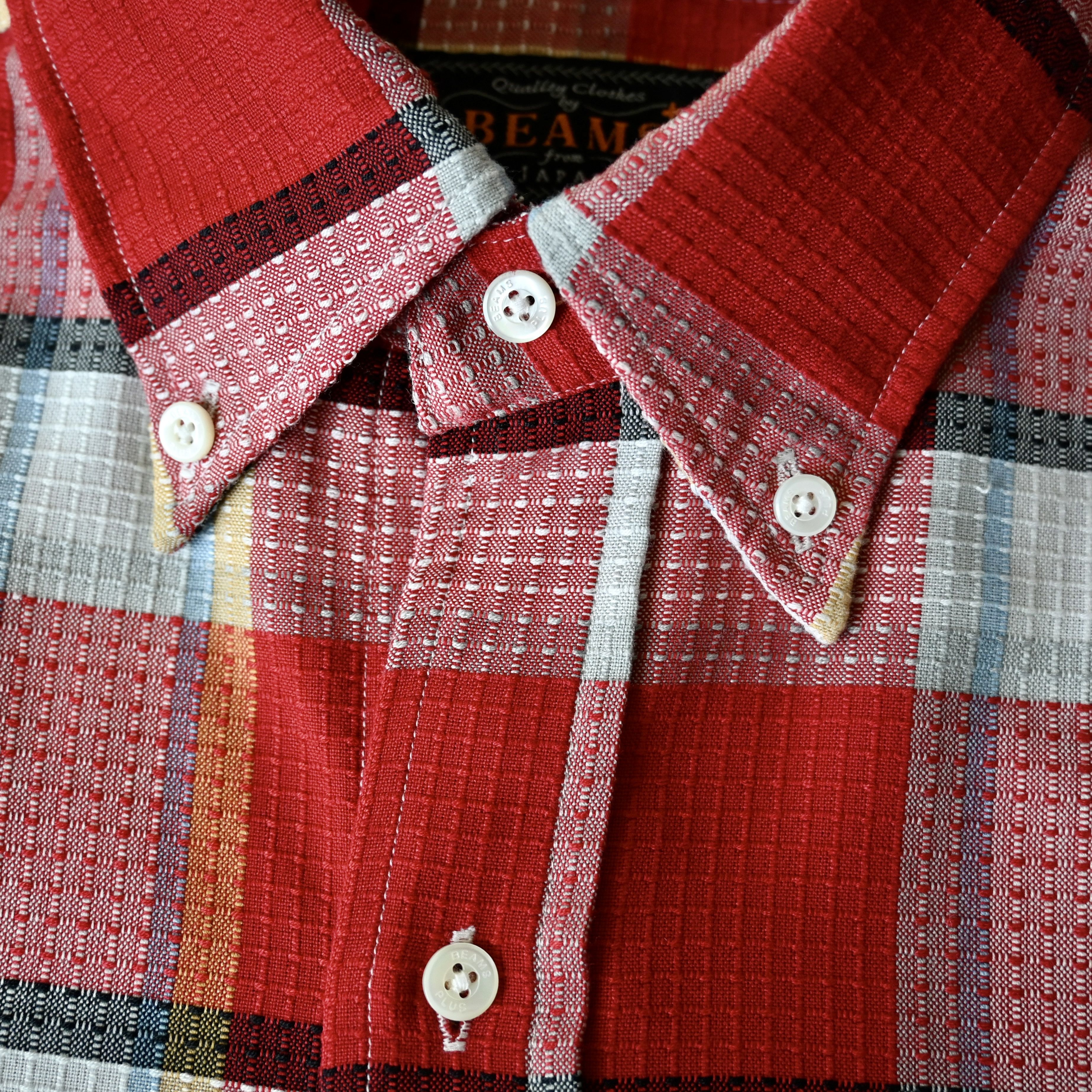 Beams Plus BEAMS Plus dobby woven BD shirt, red plaid, made in Japan Size US S / EU 44-46 / 1 - 16 Thumbnail