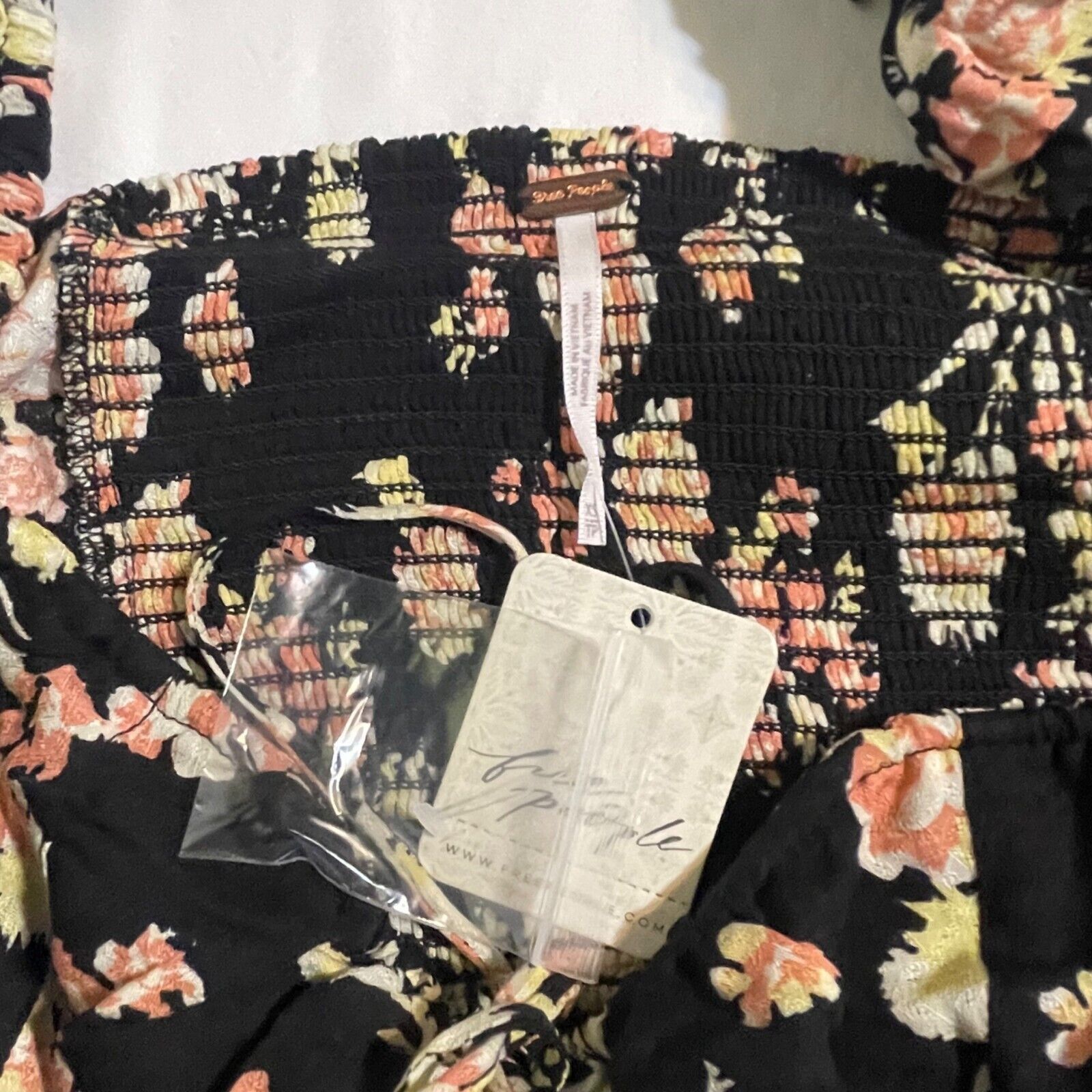 Free People Free People Hilary Floral Square Neck Smocked Top New XS Size XS / US 0-2 / IT 36-38 - 8 Thumbnail
