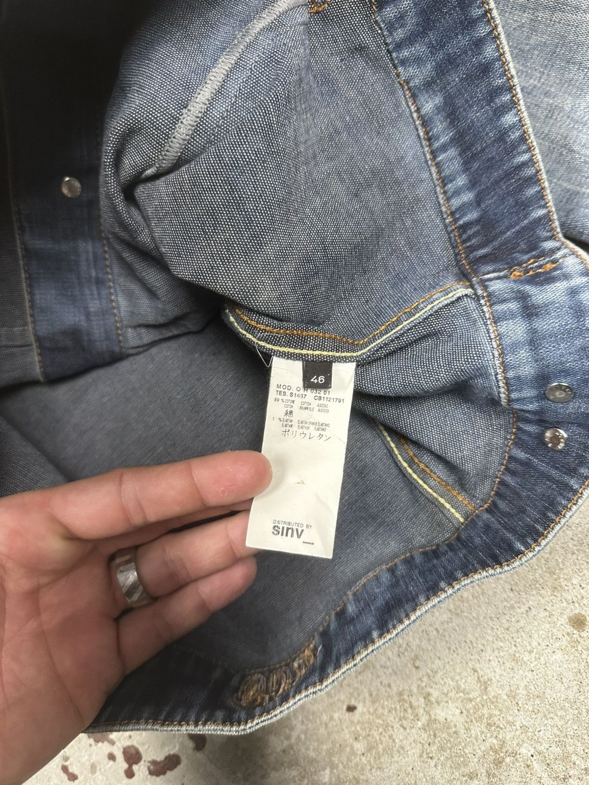 Alexander McQueen Alexander McQueen Blue Denim Skull Wings Jeans Stone Wash Size L / US 10 / IT 46 - 10 Thumbnail