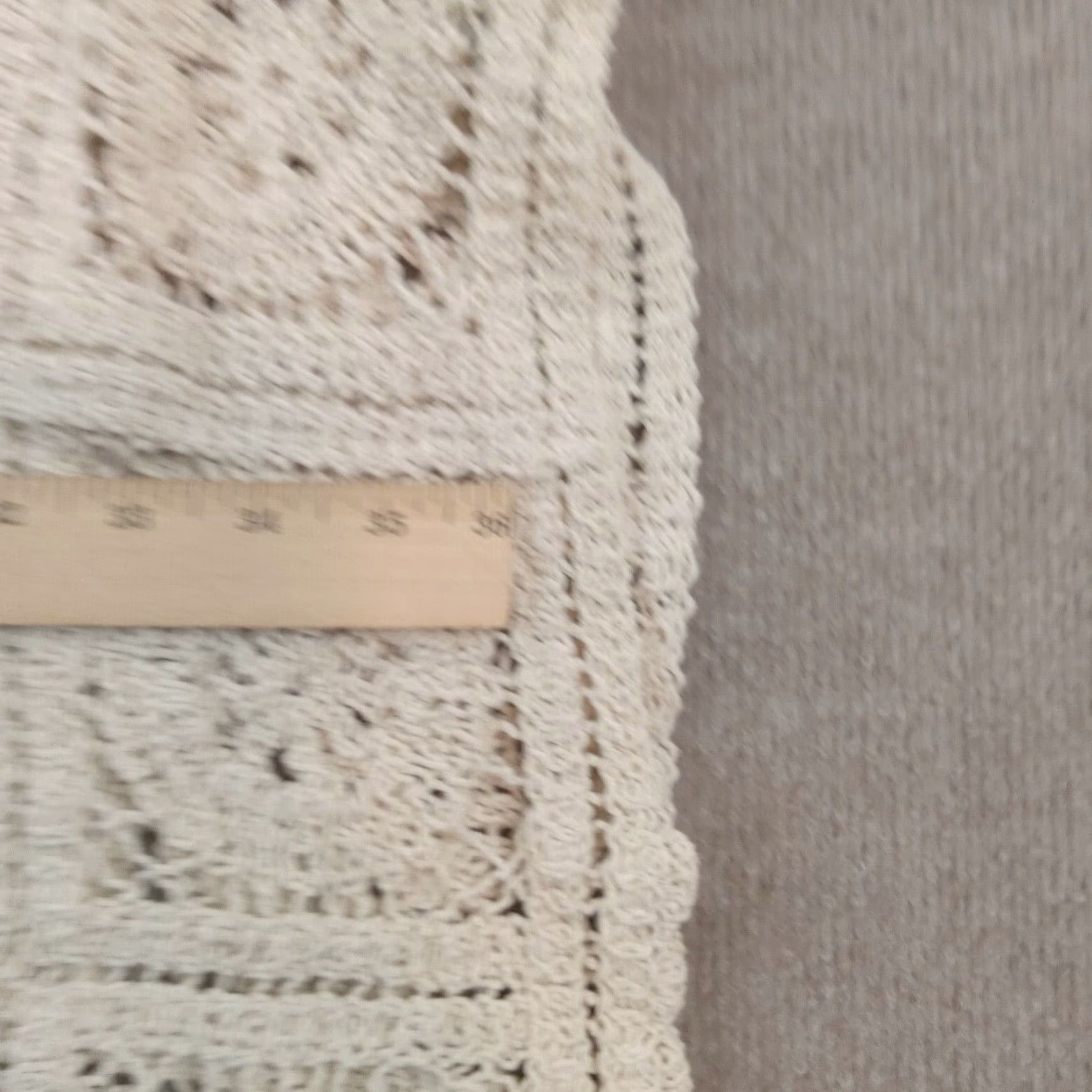 Vince Camuto Torrid Crochet Cardigan Sweater Womens One Size Beige Open Front Loose Sleeveless Size ONE SIZE - 4 Thumbnail