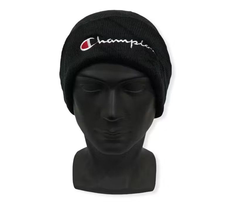 image of Vintage Champion Spell Out Beanie Hat, Men's