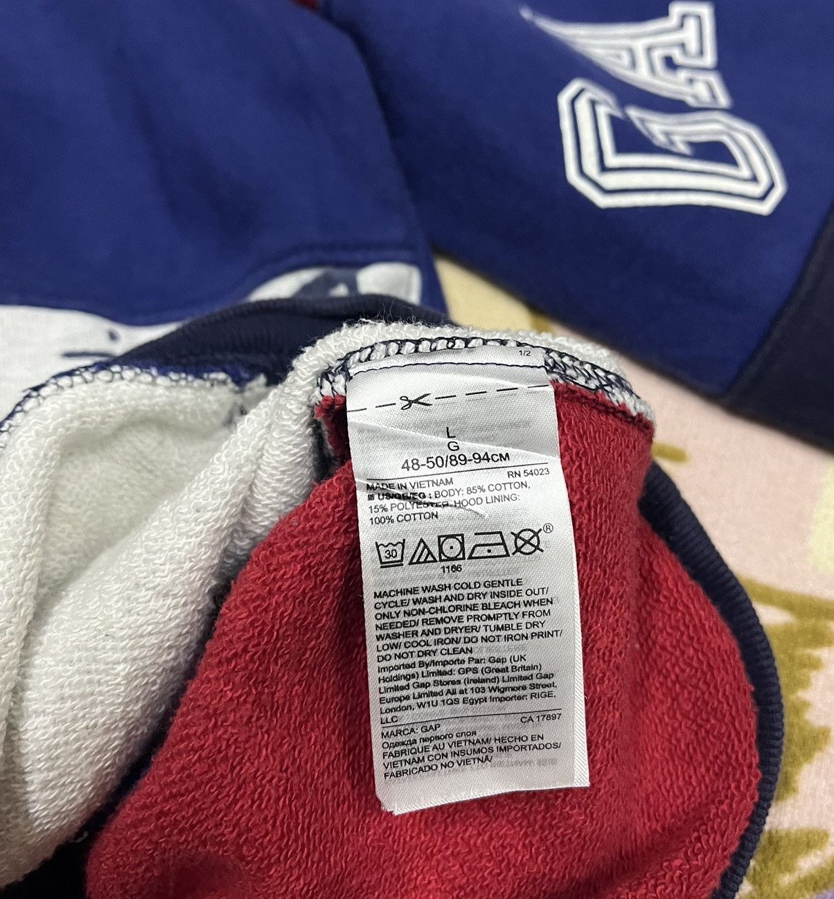 Gap Vtg GAP Multicolor Hoodies x Rare Size US L / EU 52-54 / 3 - 12 Thumbnail