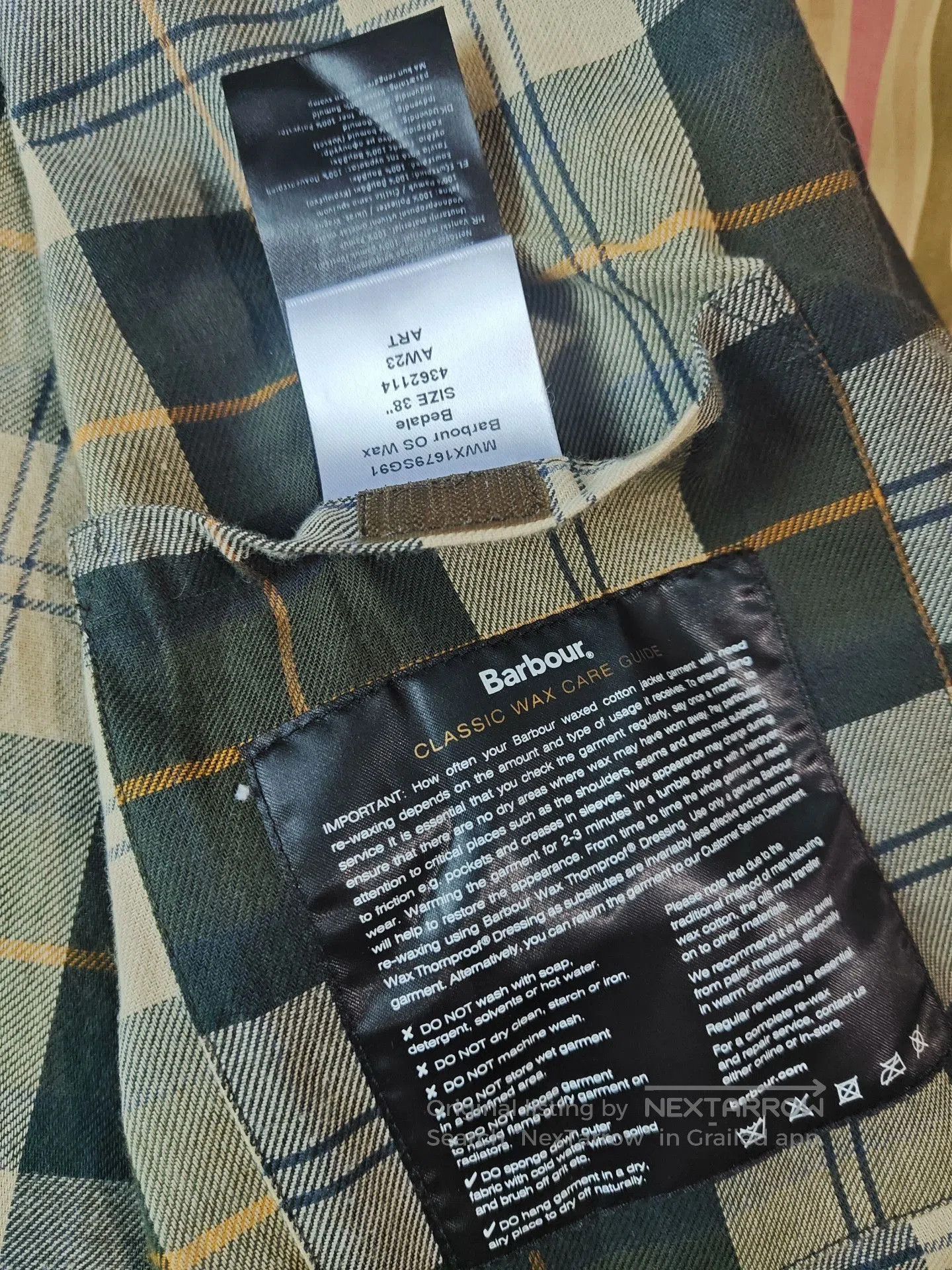 Barbour Barbour OS Bedale Waxed Jacket. Size US M / EU 48-50 / 2 - 6 Thumbnail